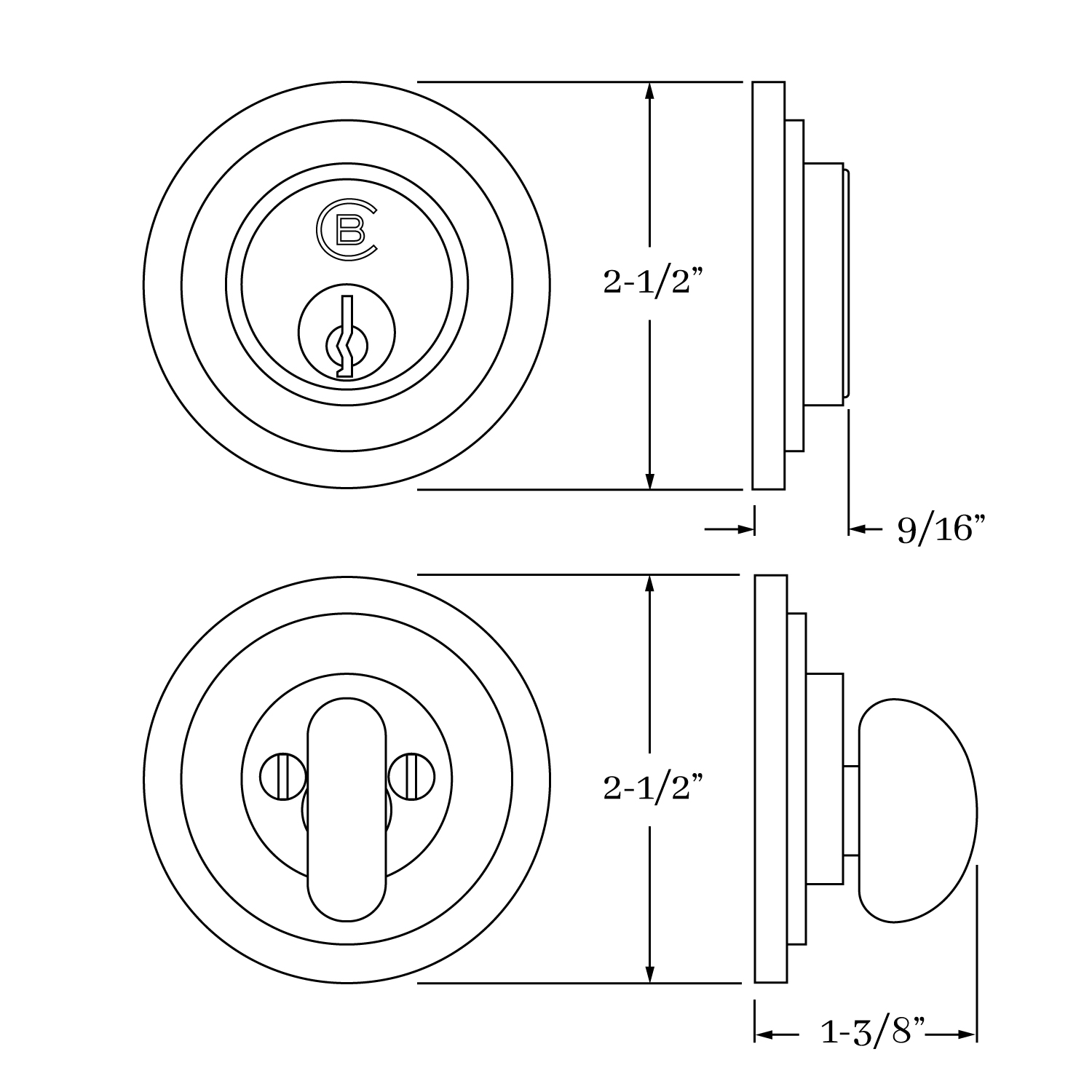 17657 Shore Auxiliary Deadbolt