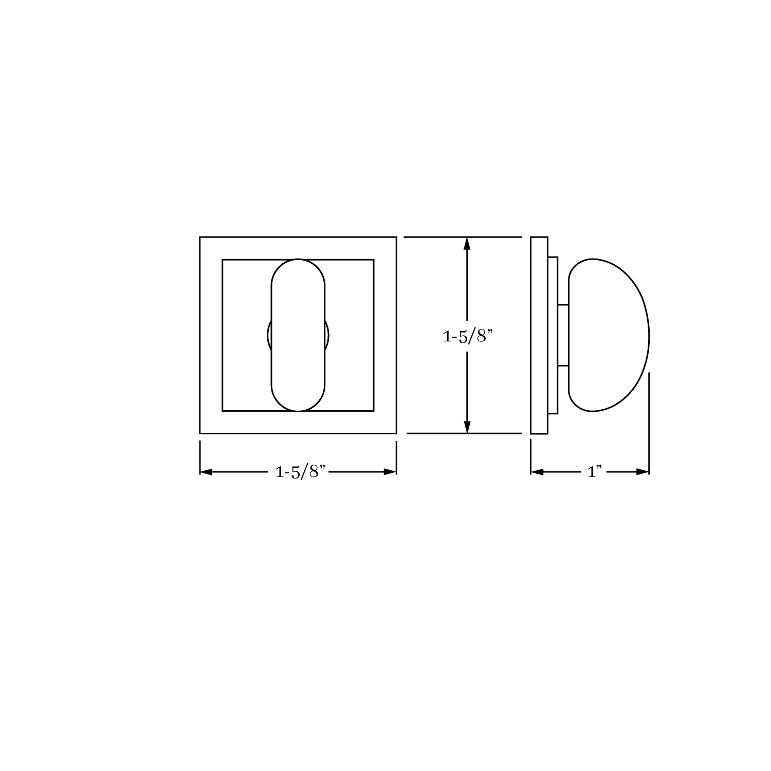 17824 Shore Mortise Bolt