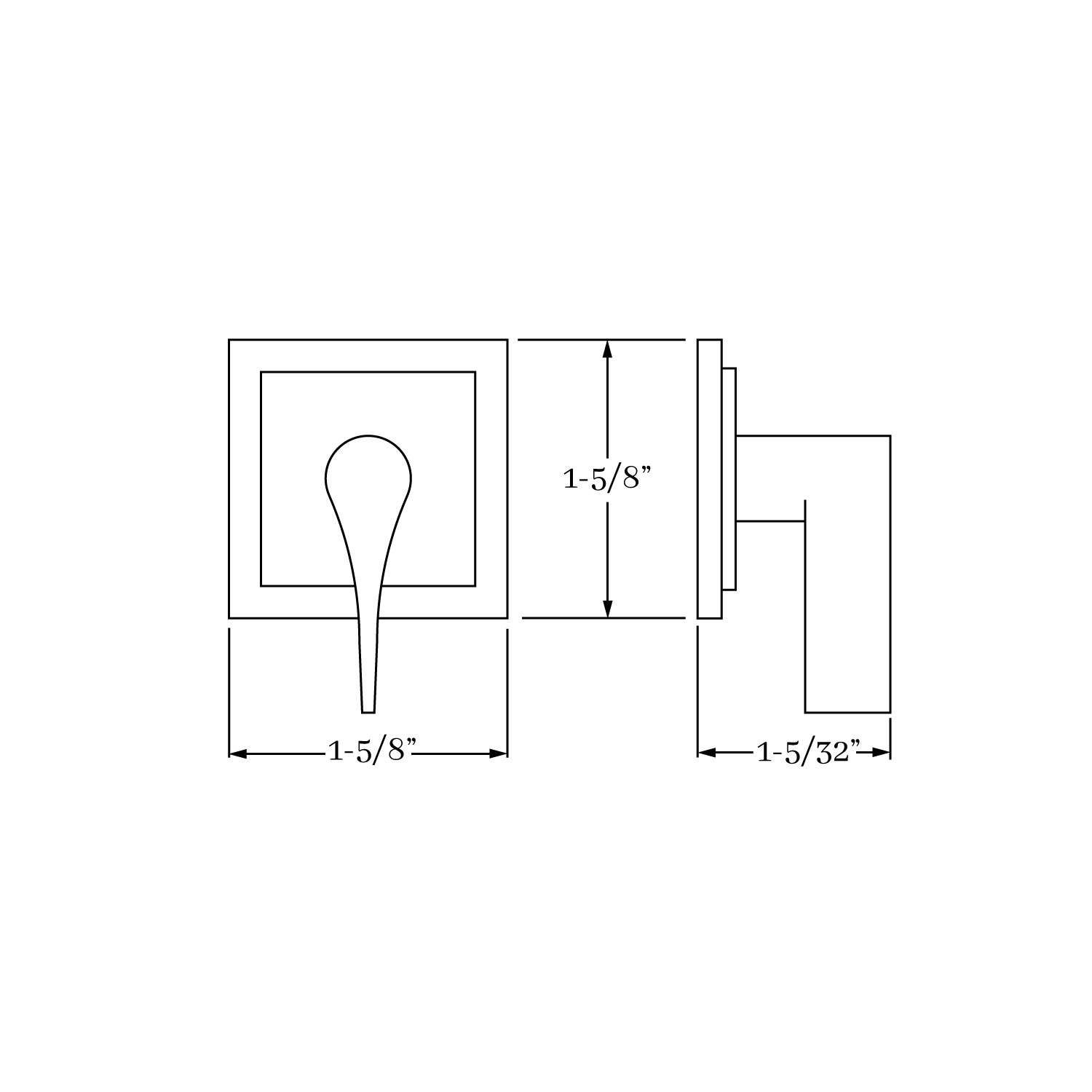 17854 Shore Mortise Bolt