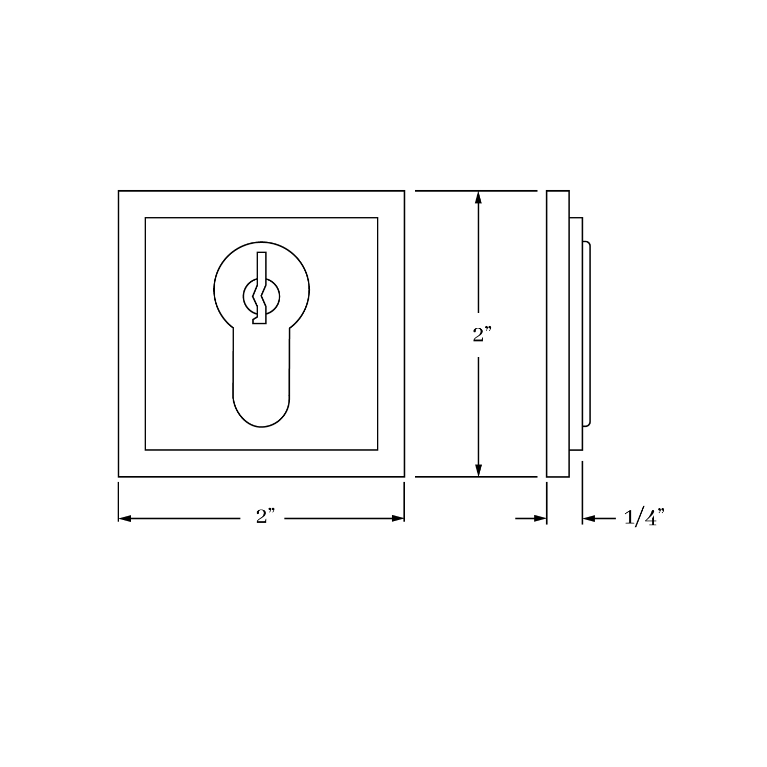 17882 Shore Square Euro Cylinder Collar