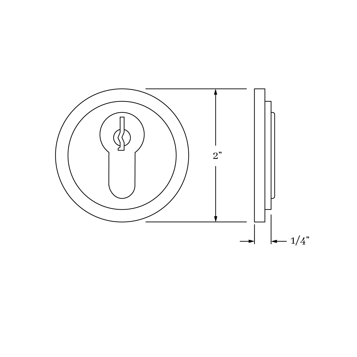 17884 Shore Euro Cylinder Collar