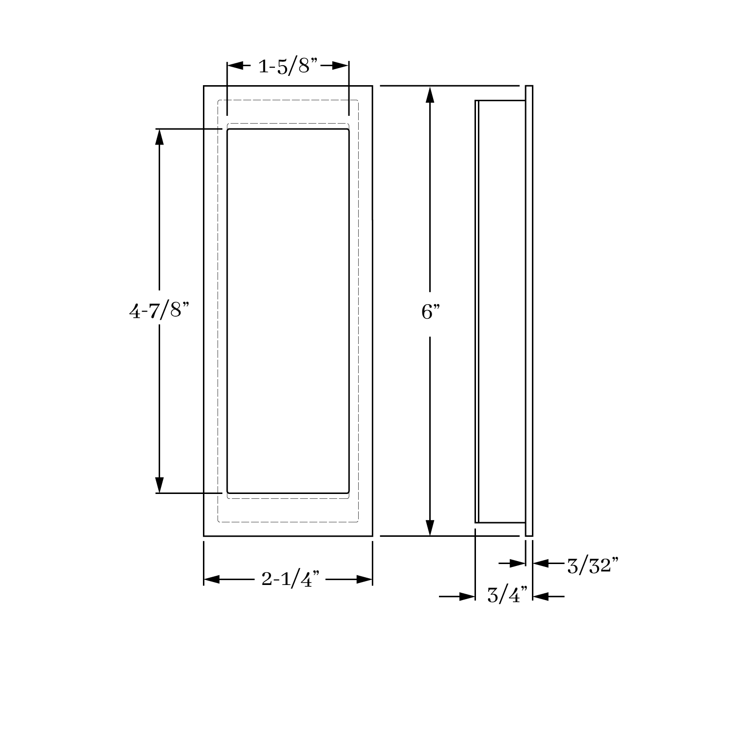 18502 Flush Pulls Flush Pull <br> Passage