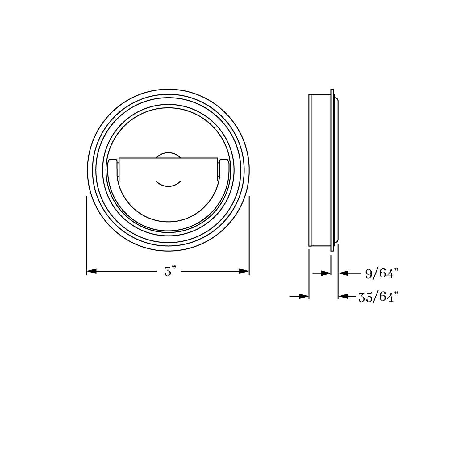 18526 Flush Pulls Flush Pull<br>with Ring Pull