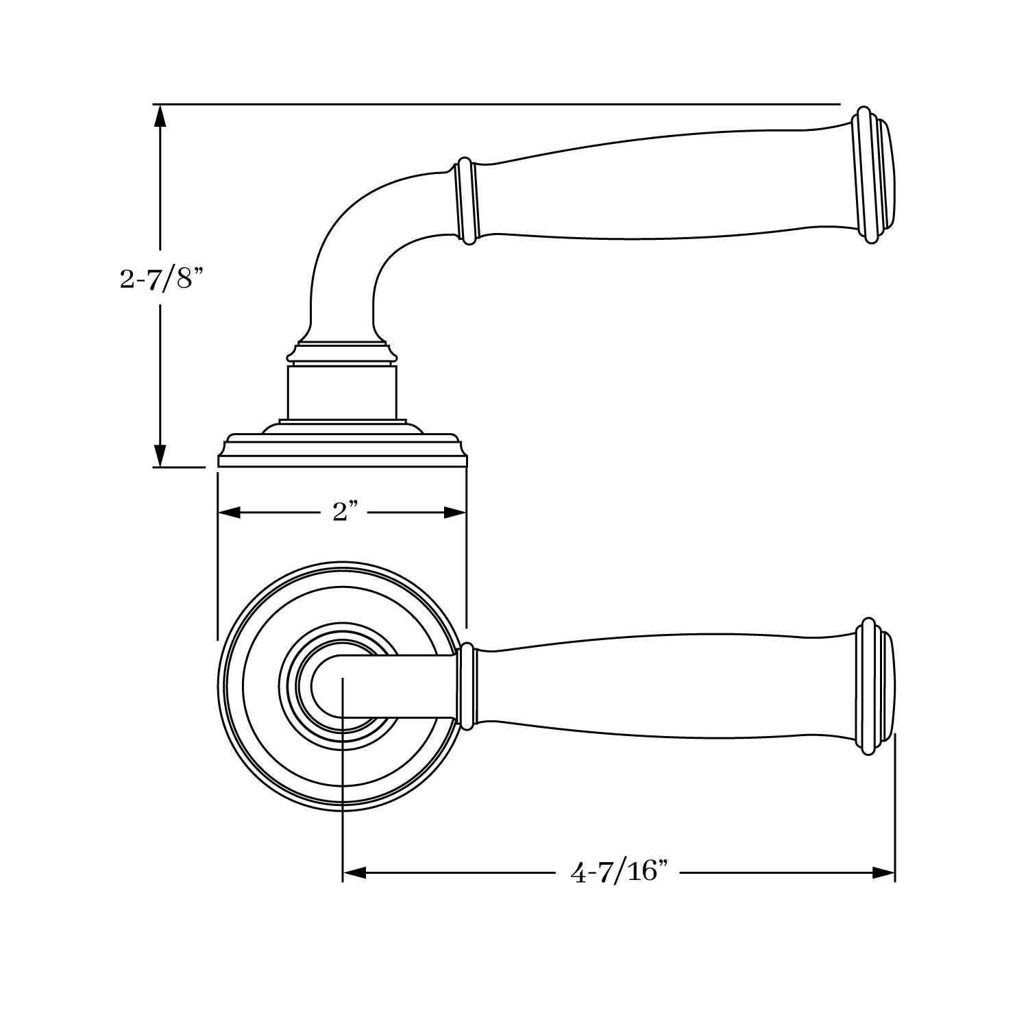 7359 Hutter Lever and Rose