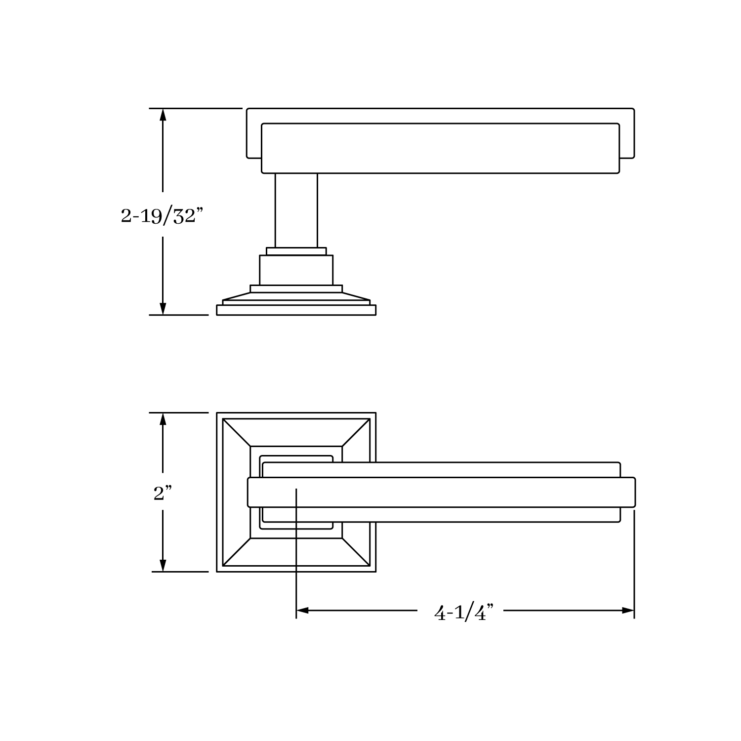 7557 Fifth Avenue Lever and Pyramid Rose