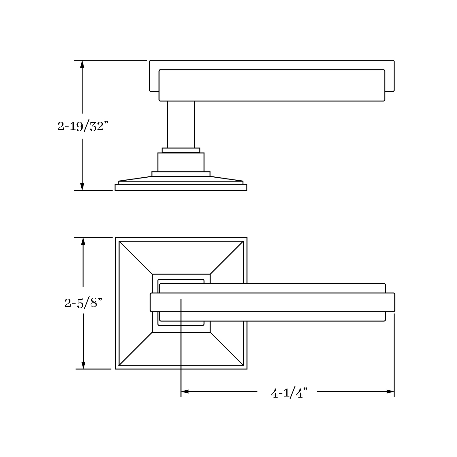 7558 Fifth Avenue Lever and Pyramid Rose