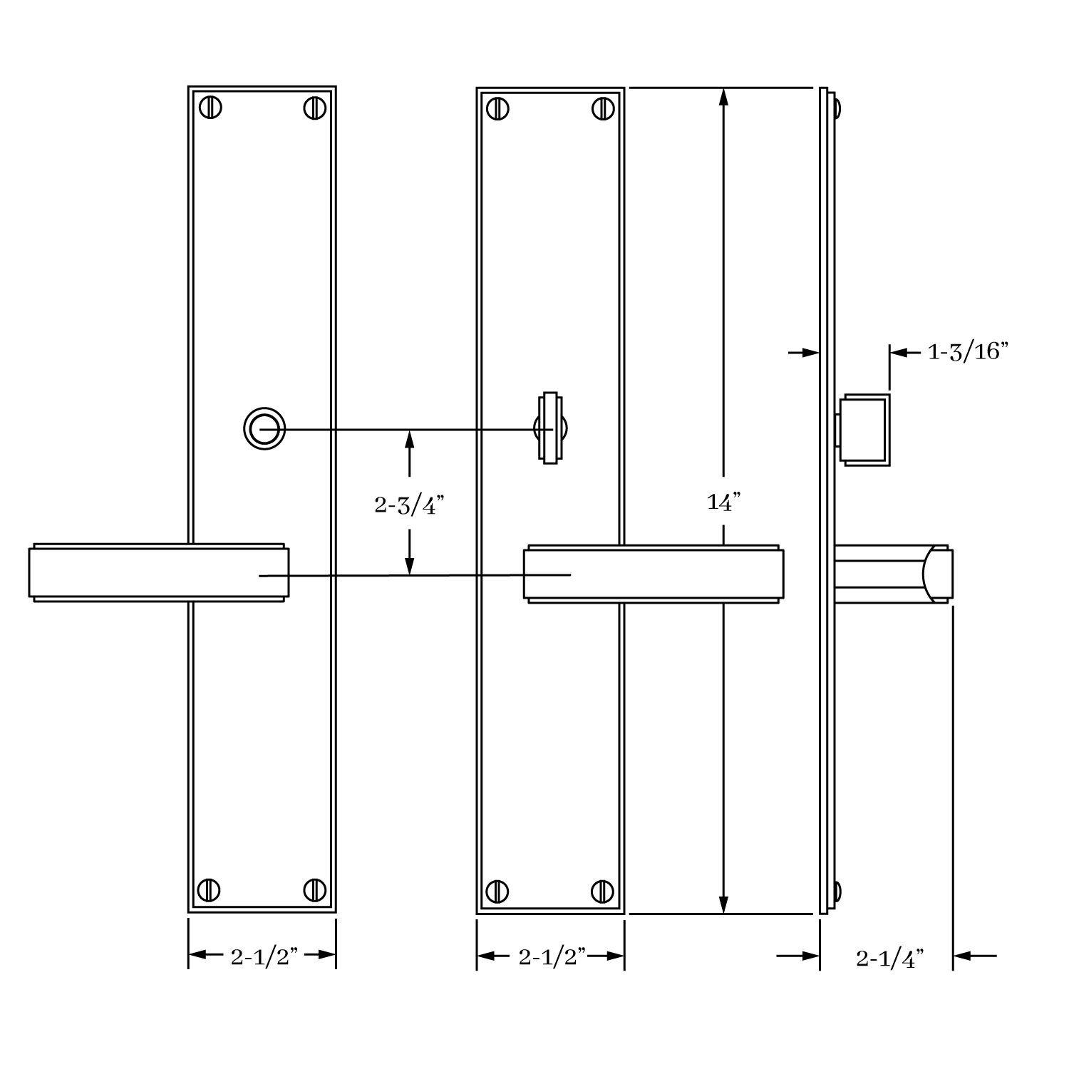 7631 Fifth Avenue Lever and Escutcheon