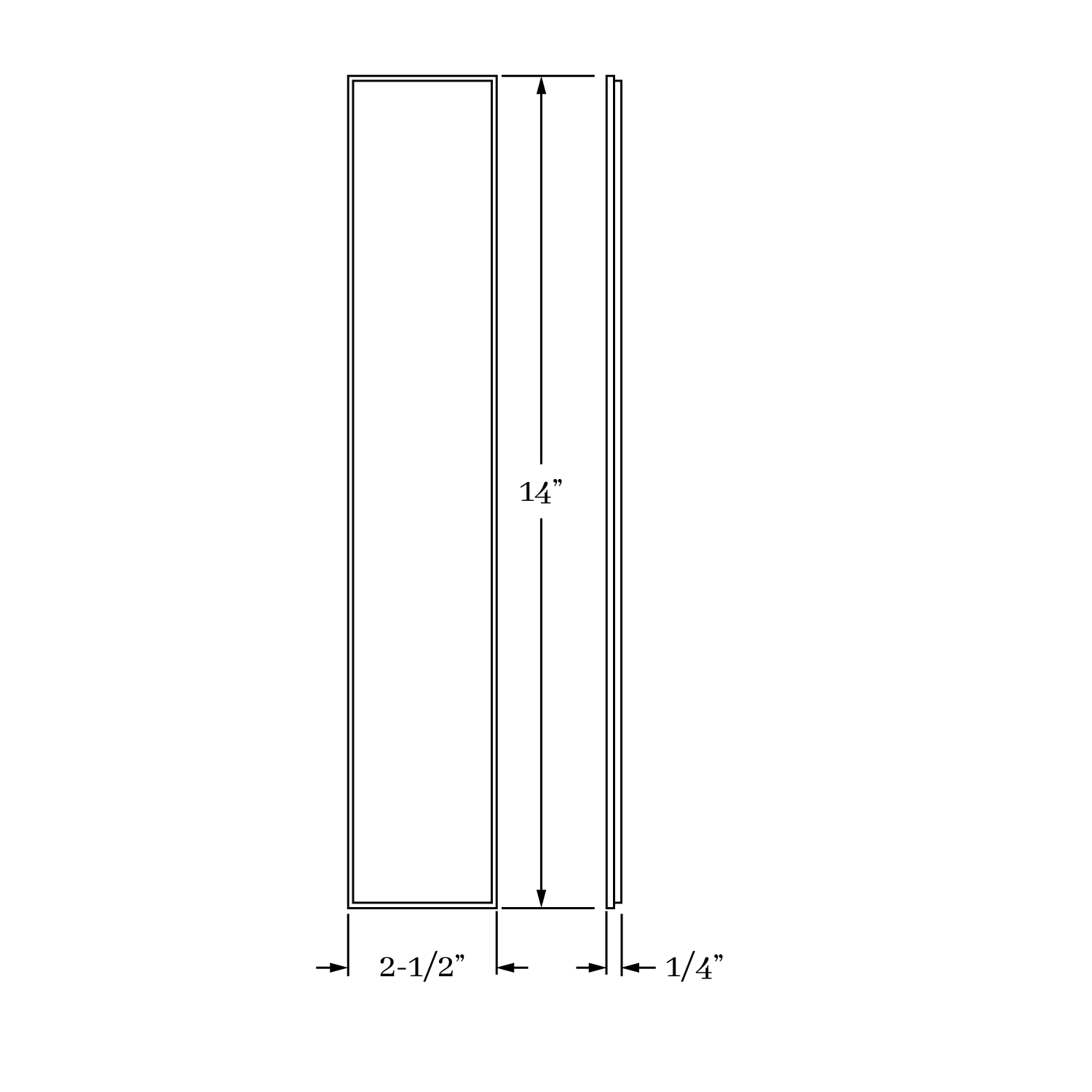 7682 Fifth Avenue Push Plate