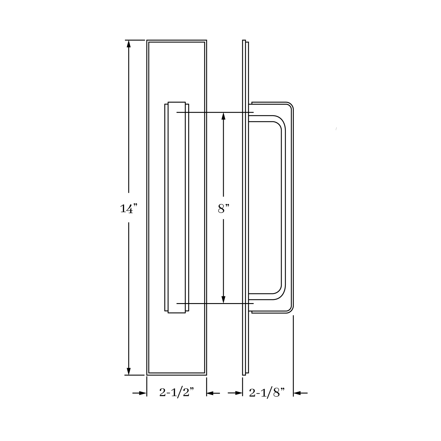 7685 Fifth Avenue Pull Plate