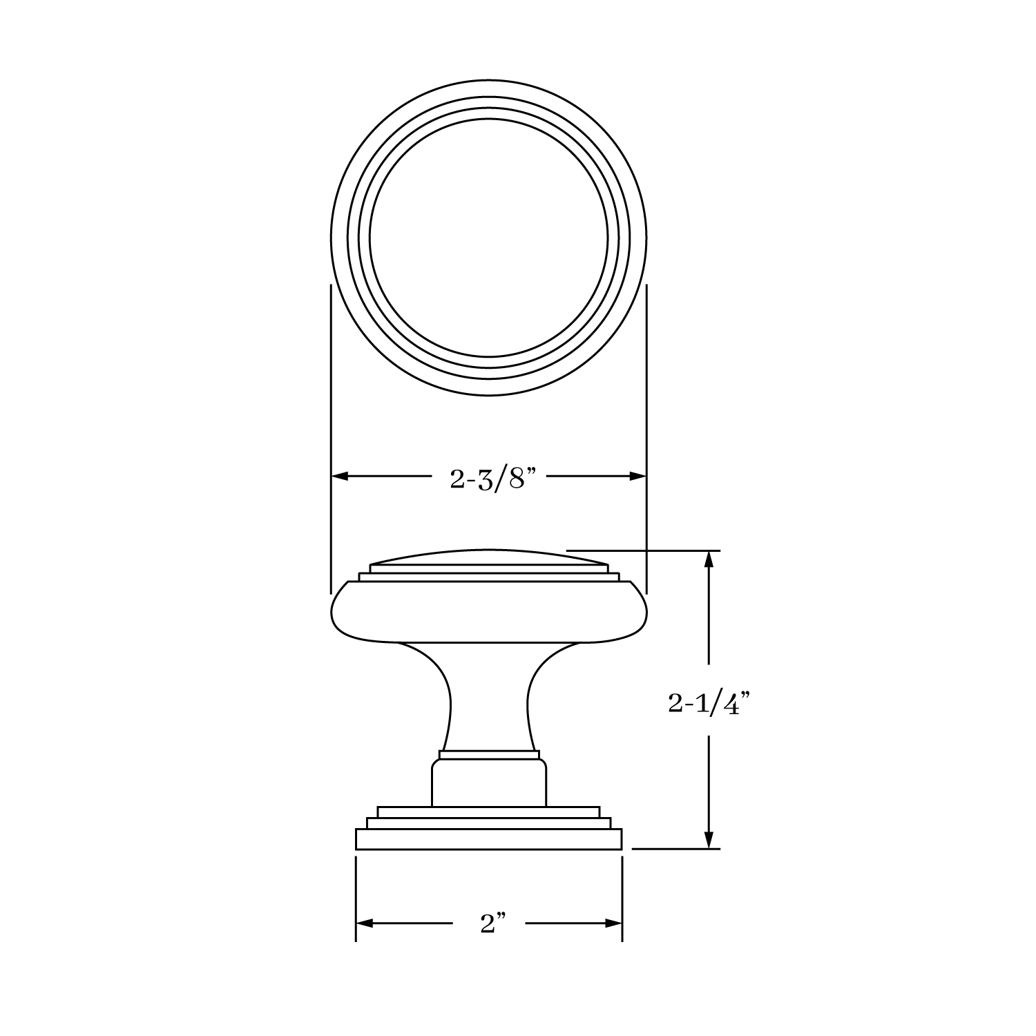 7724 Fifth Avenue Knob and Round Rose