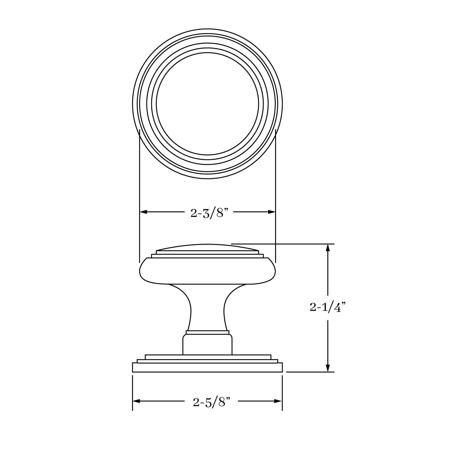 7725 Fifth Avenue Knob and Round Rose