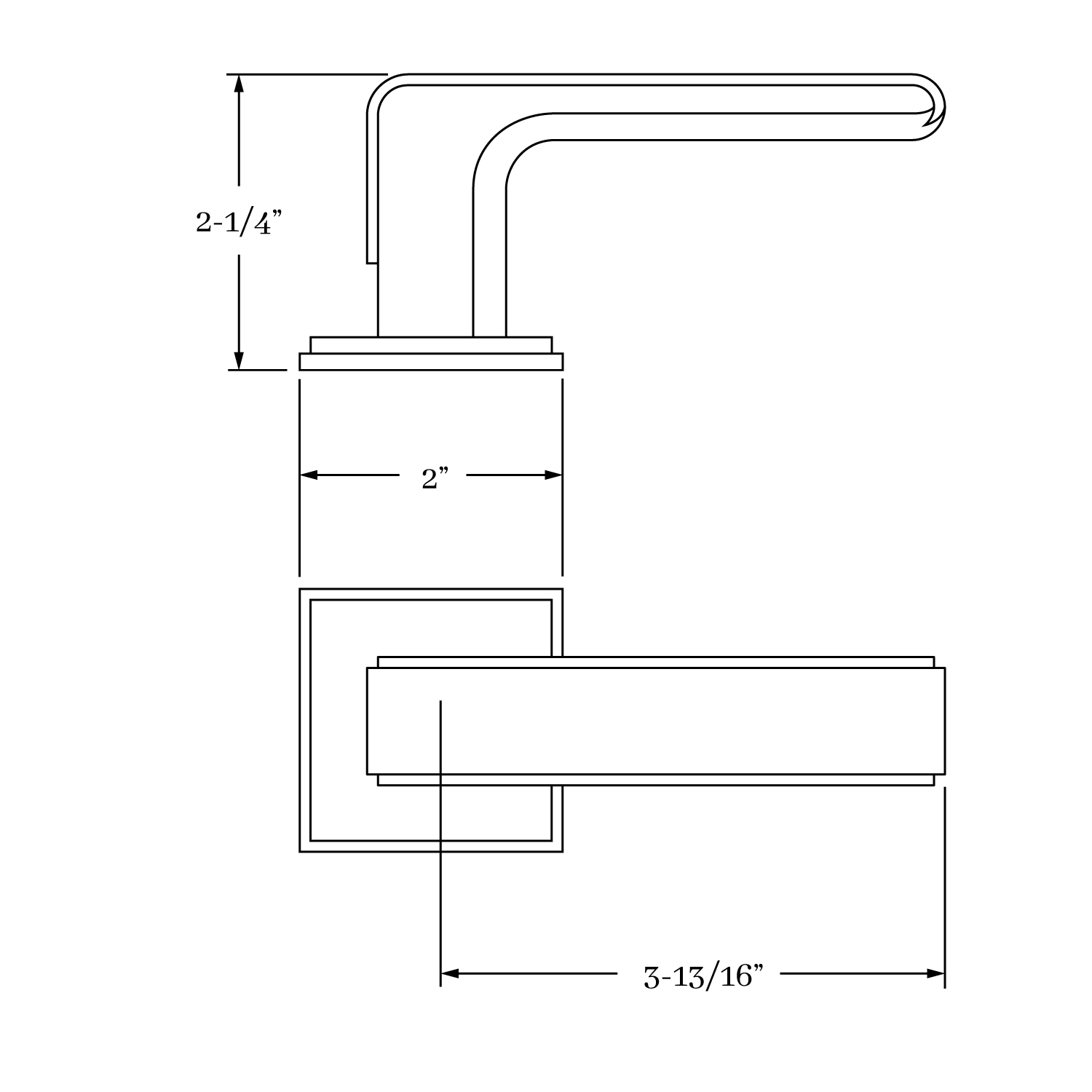 7758 Fifth Avenue Lever and Square Rose