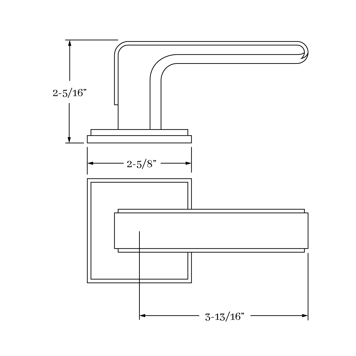 7759 Fifth Avenue Lever and Square Rose