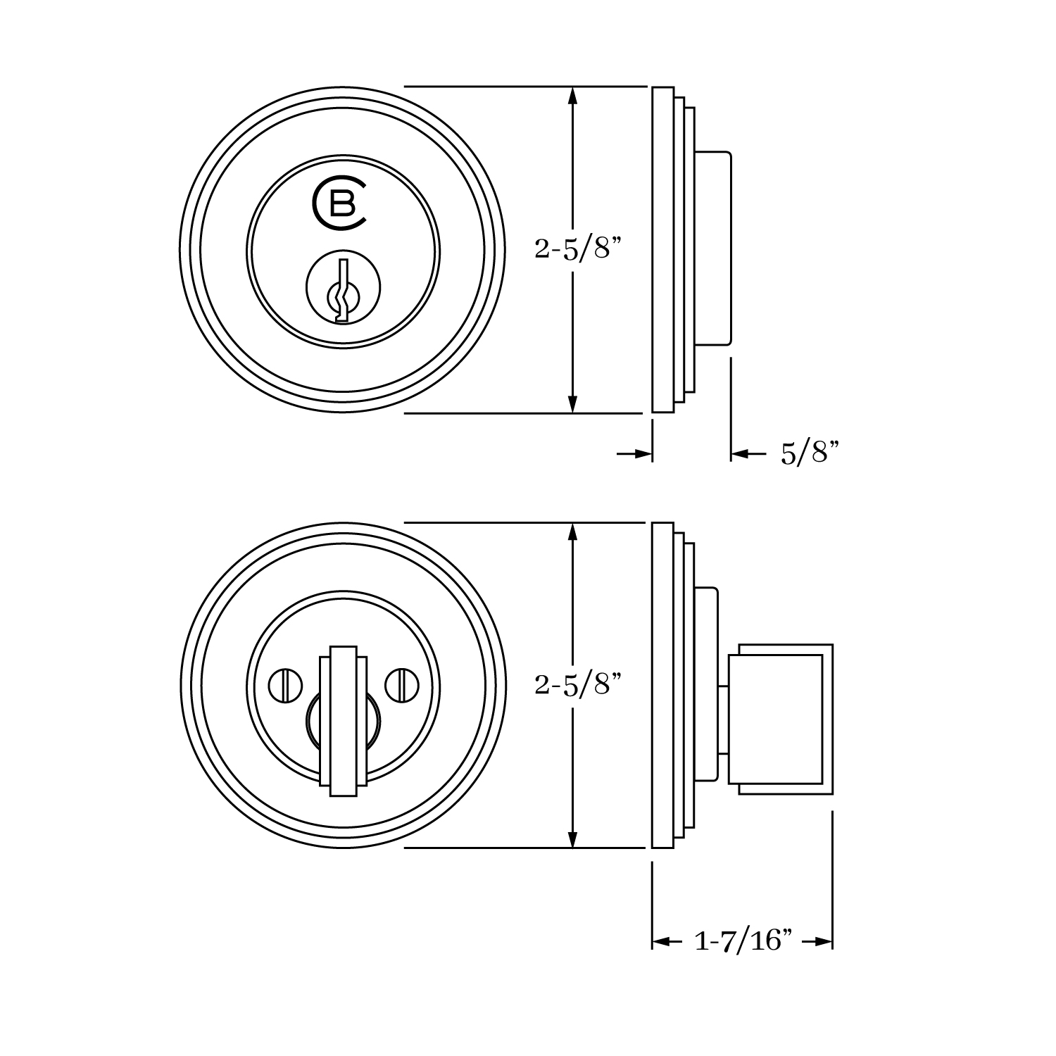 7791 Fifth Avenue Auxiliary Deadbolt