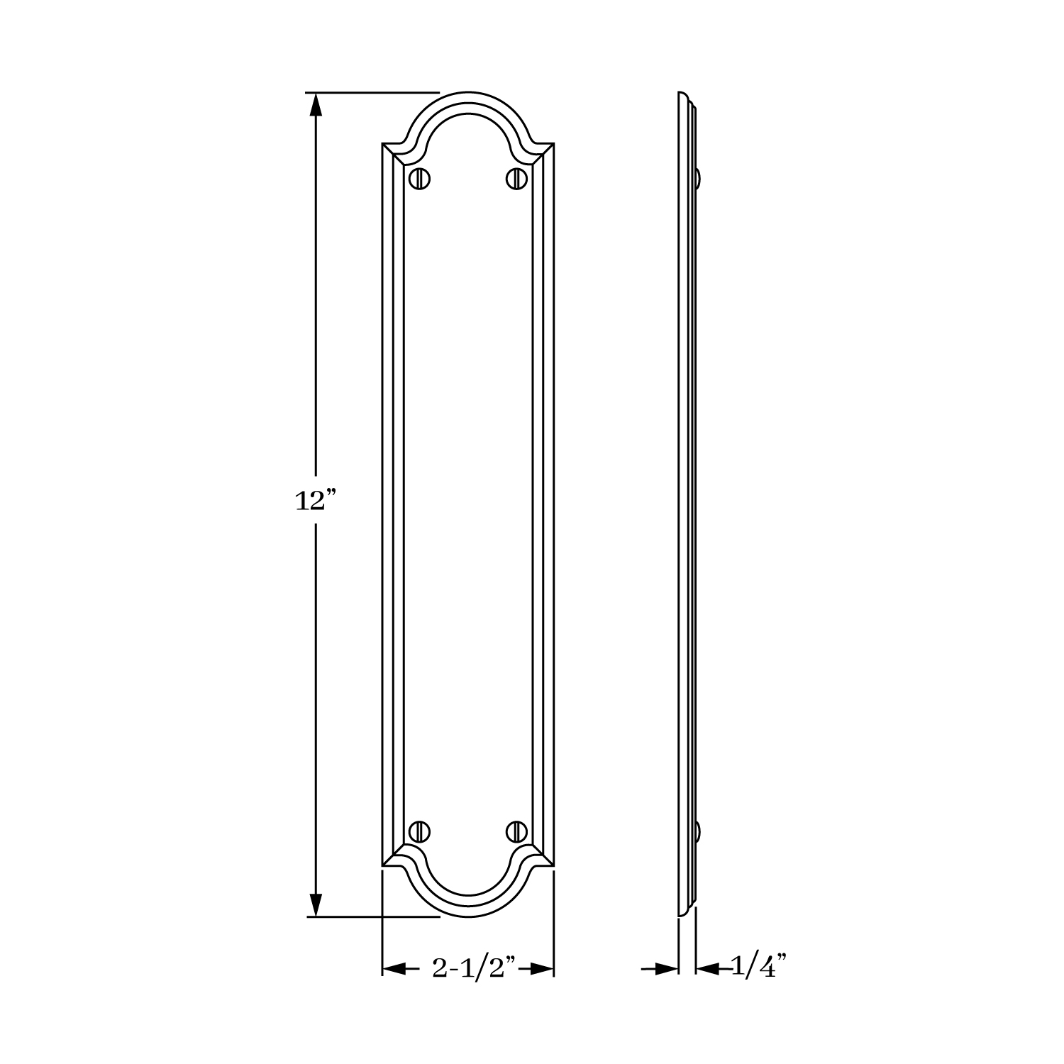 7882 Hutter Push Plate