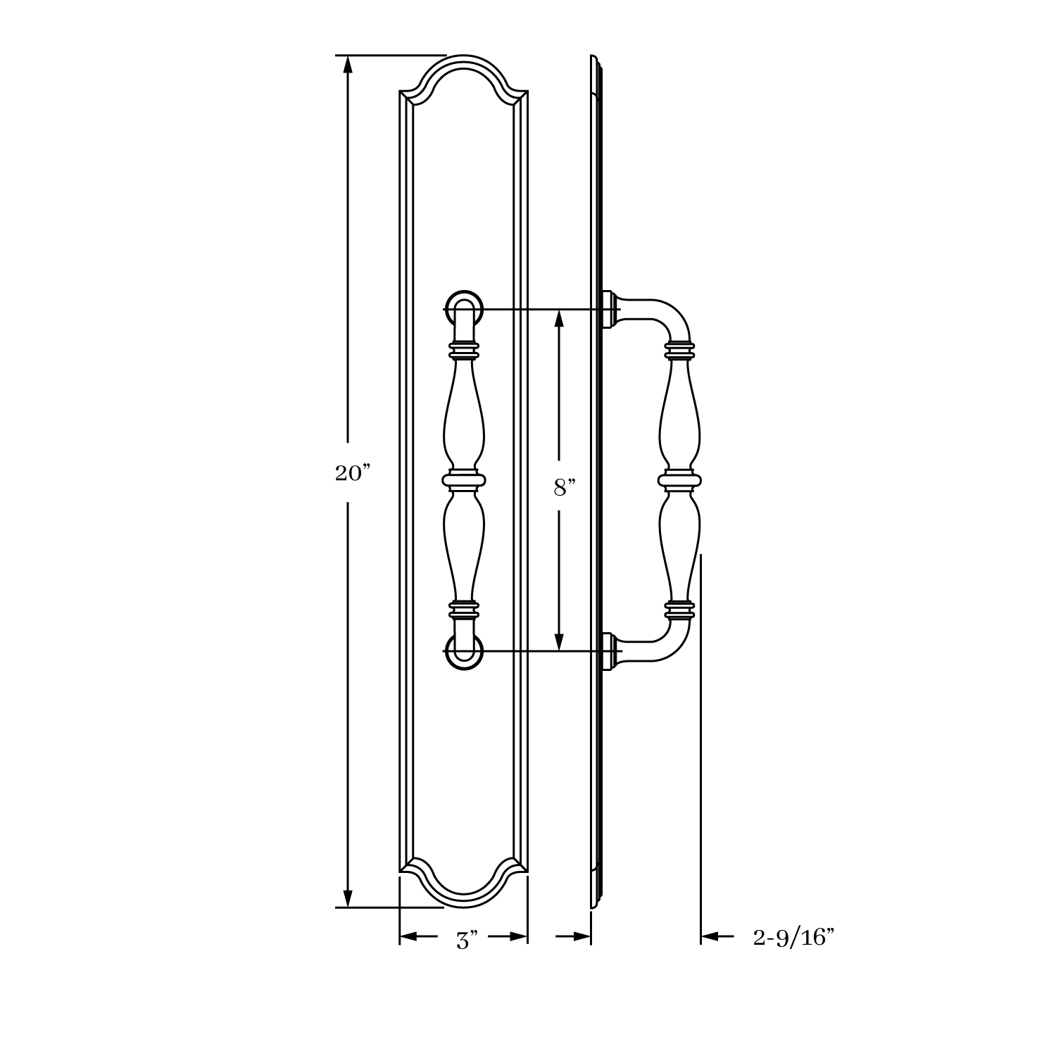 7887 Hutter Pull Plate