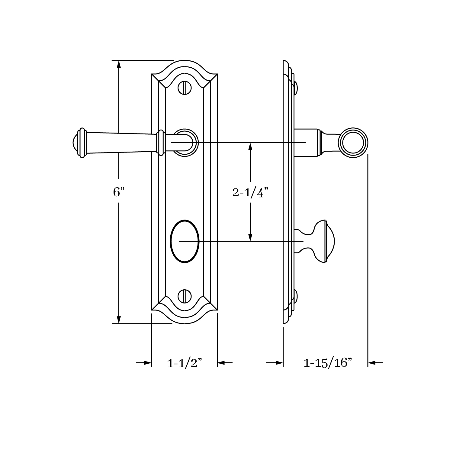 7894 Hutter Lever Screen Door Set