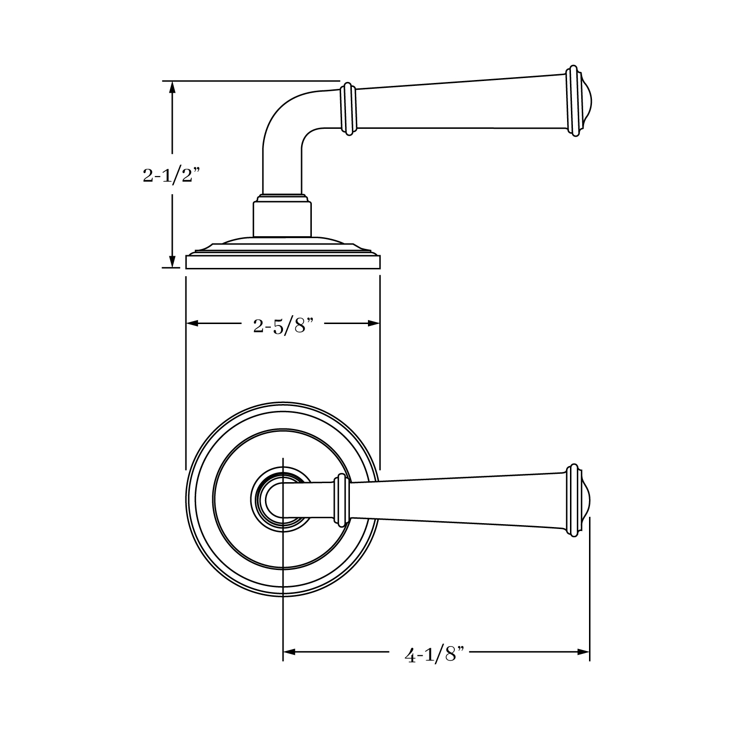 7957 Hutter Lever and Rose