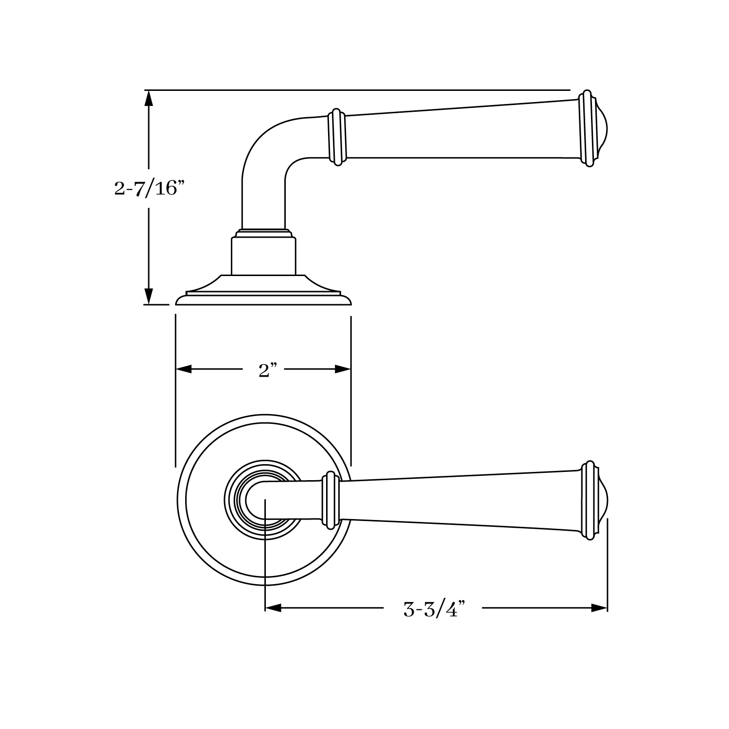 7958 Hutter Lever and Rose