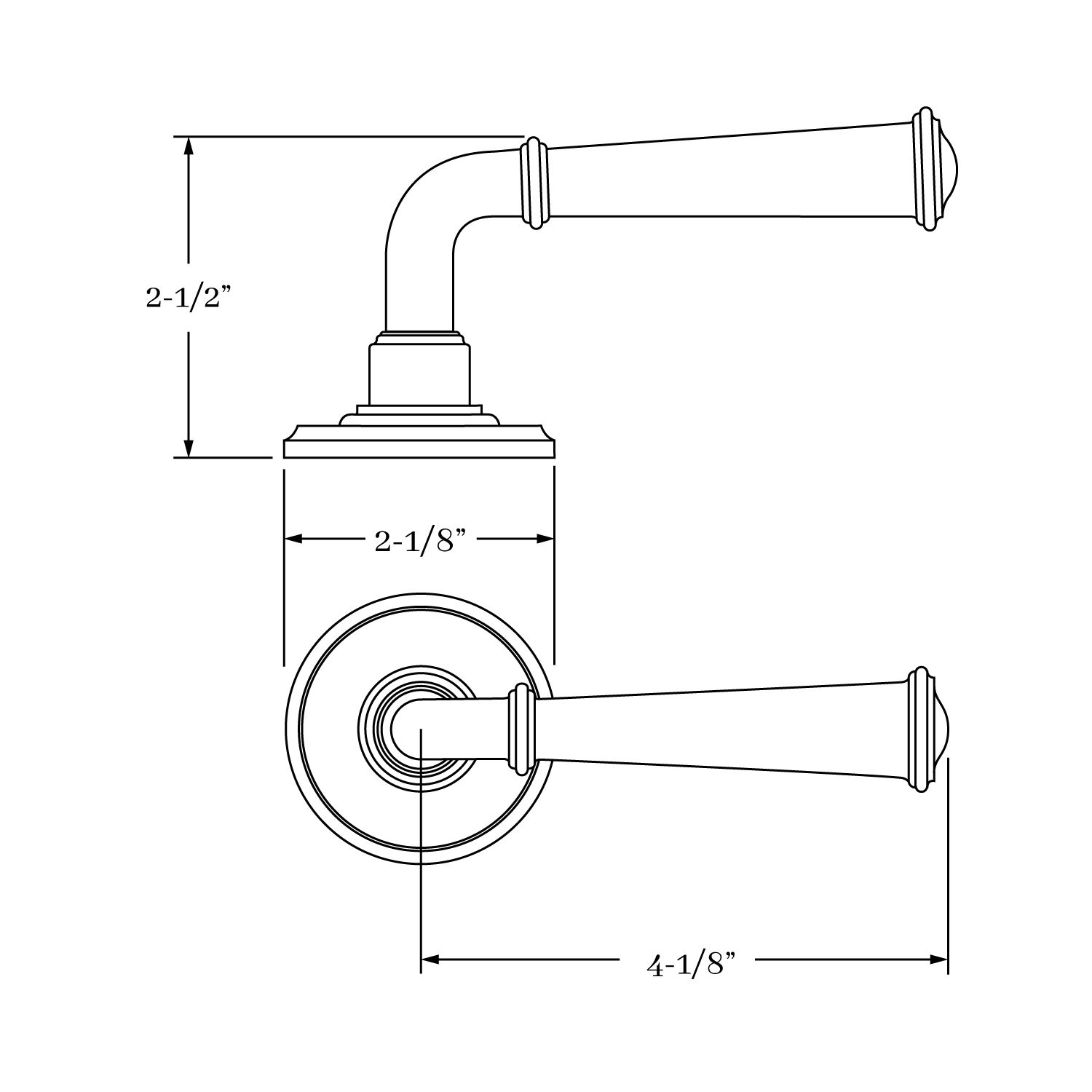 7959 Hutter Lever and Rose