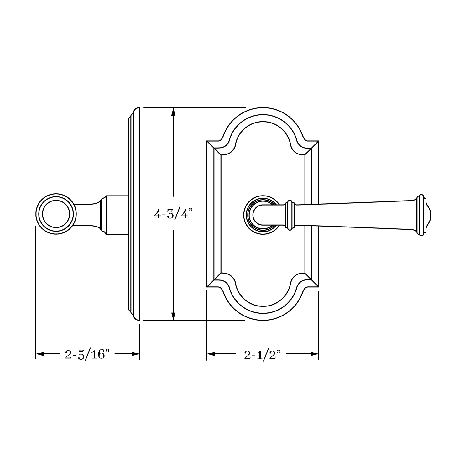 7961 Hutter Lever and Rose