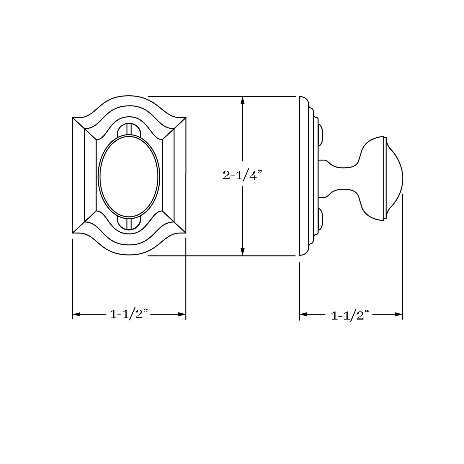 7996 Hutter Mortise Bolt