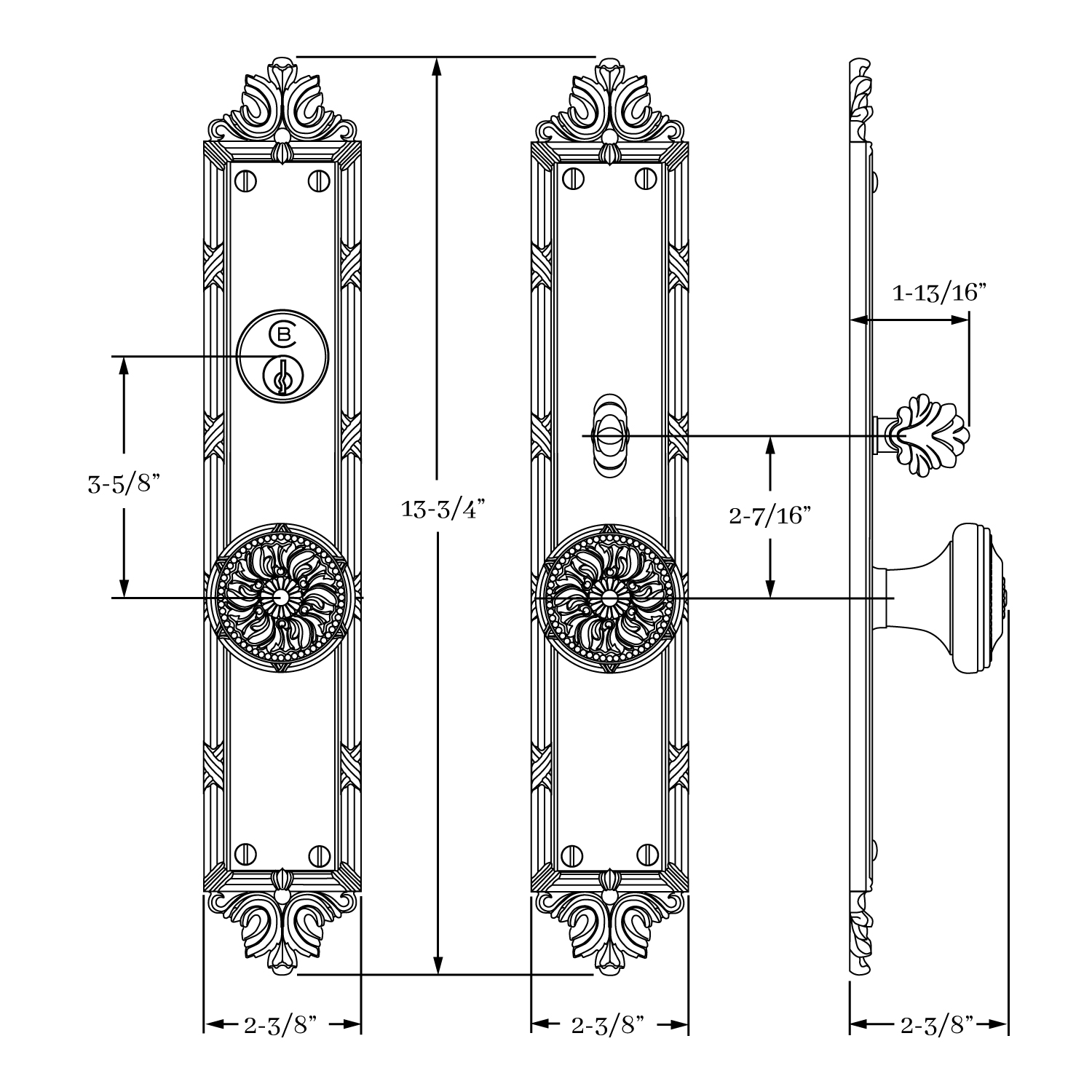 8010 St. Georges Entrance Knob Set