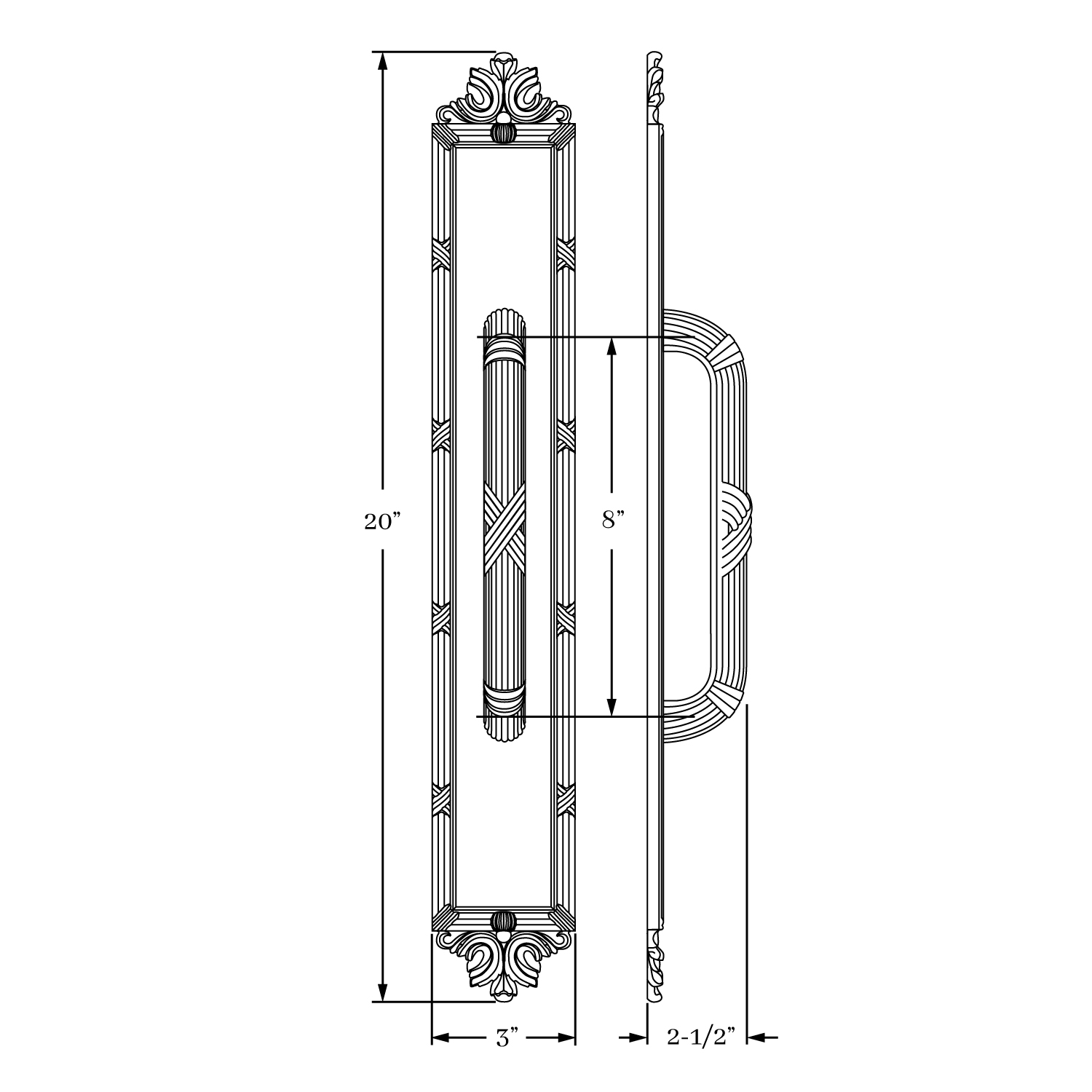 8086 St. Georges Pull Plate