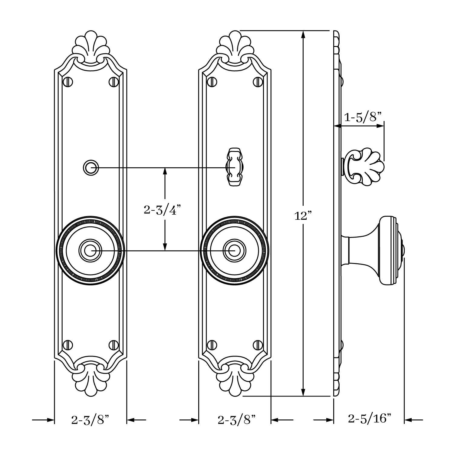 8227 Savannah Knob and Escutcheon