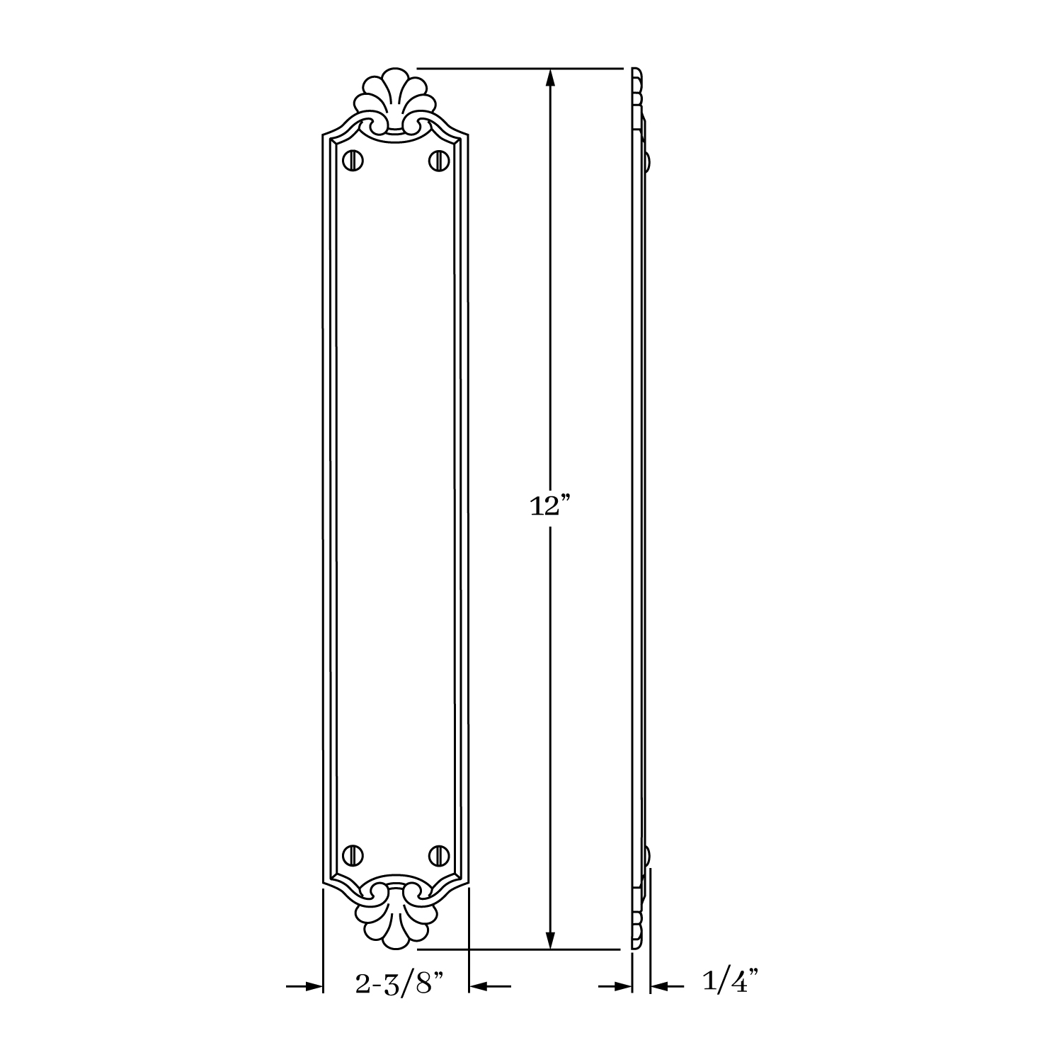 8282 Savannah Push Plate