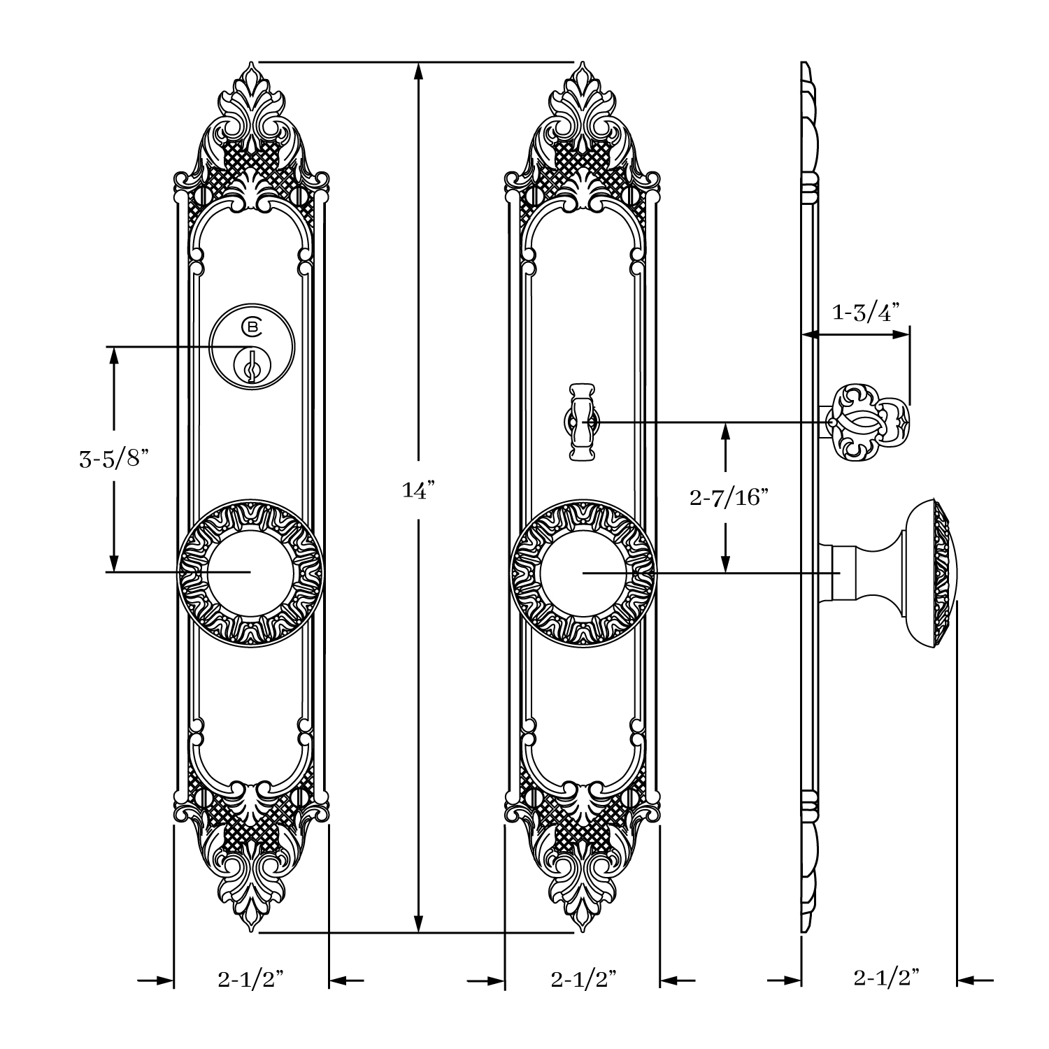 8410 Hyde Park Entrance Knob Set