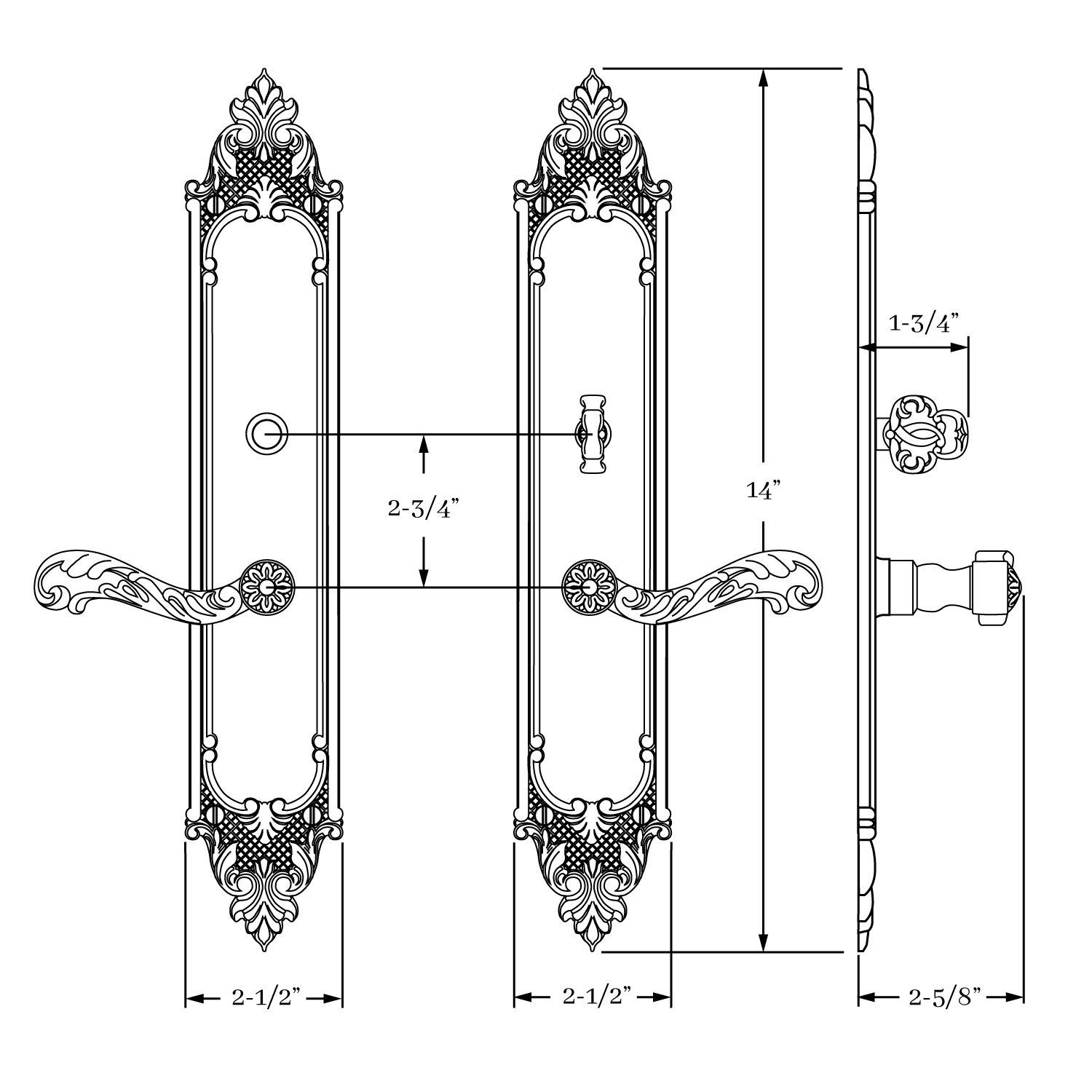 8431 Hyde Park Lever and Escutcheon