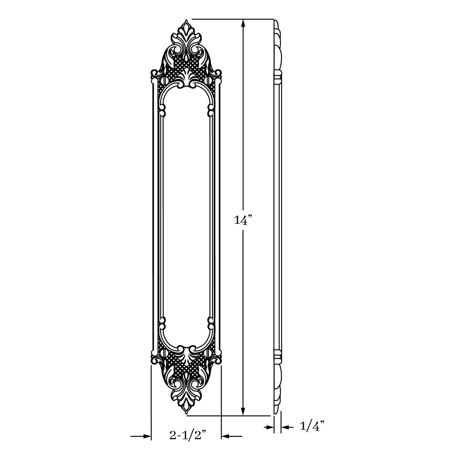 8482 Hyde Park Push Plate