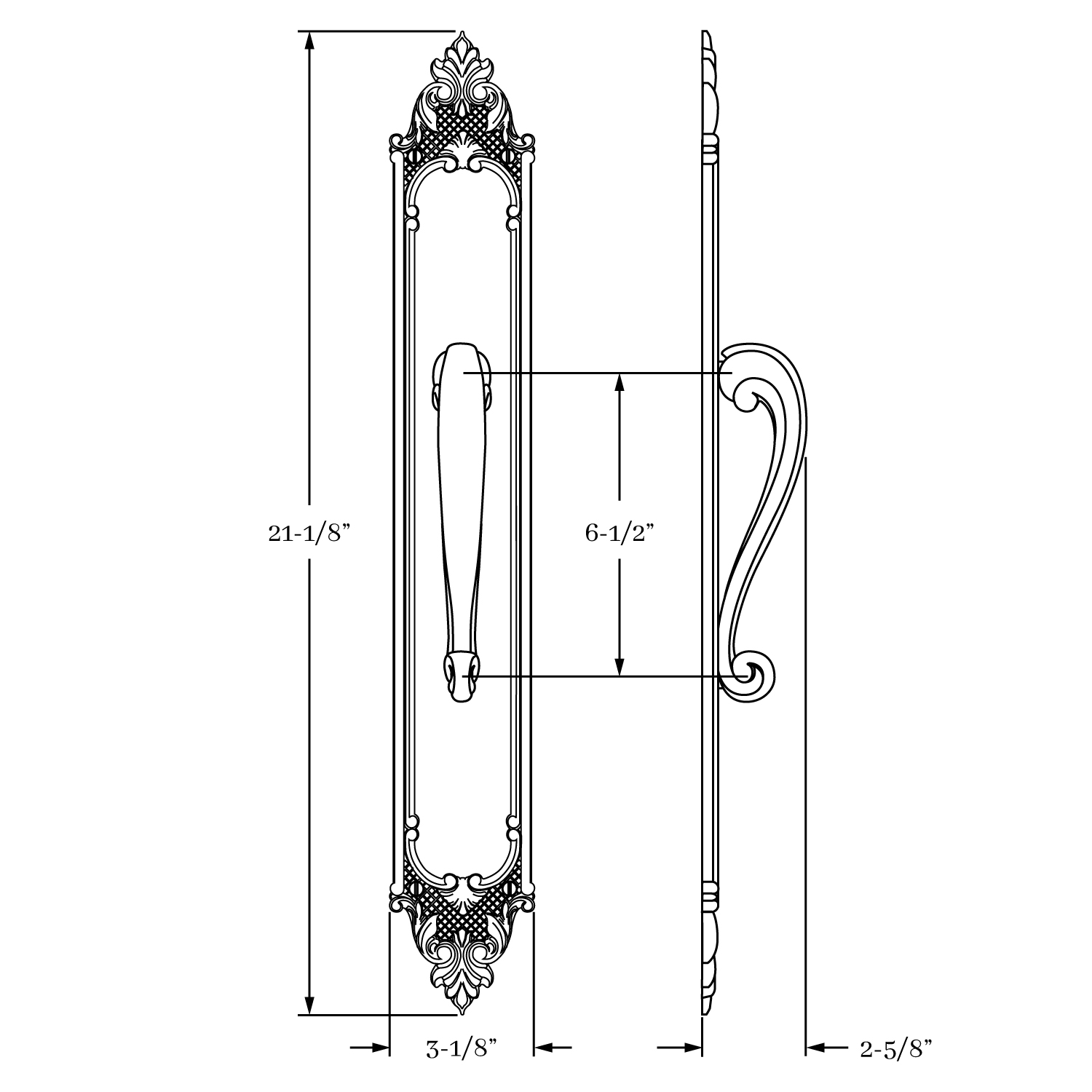 8486 Hyde Park Pull Plate