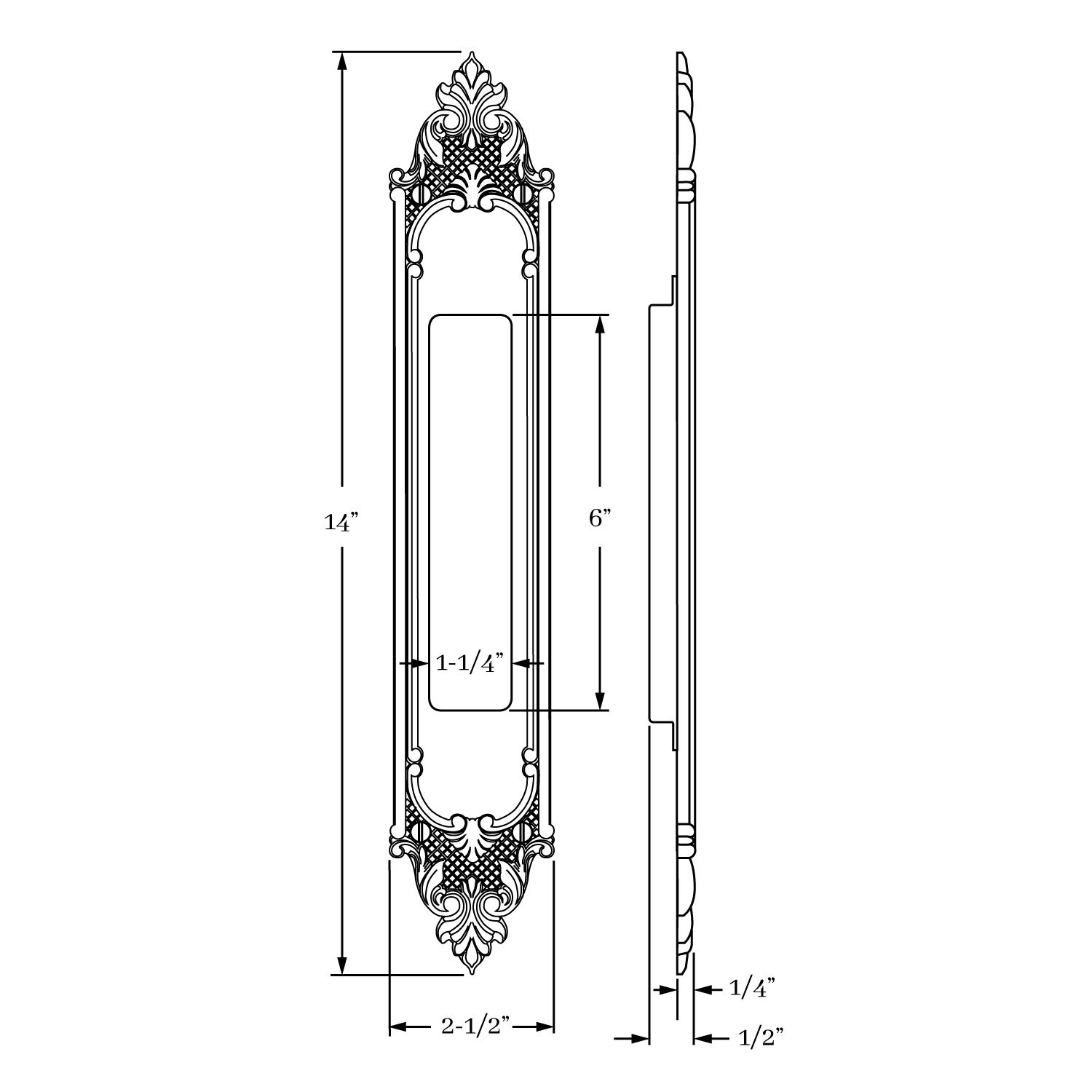 8492 Hyde Park Flush Pull