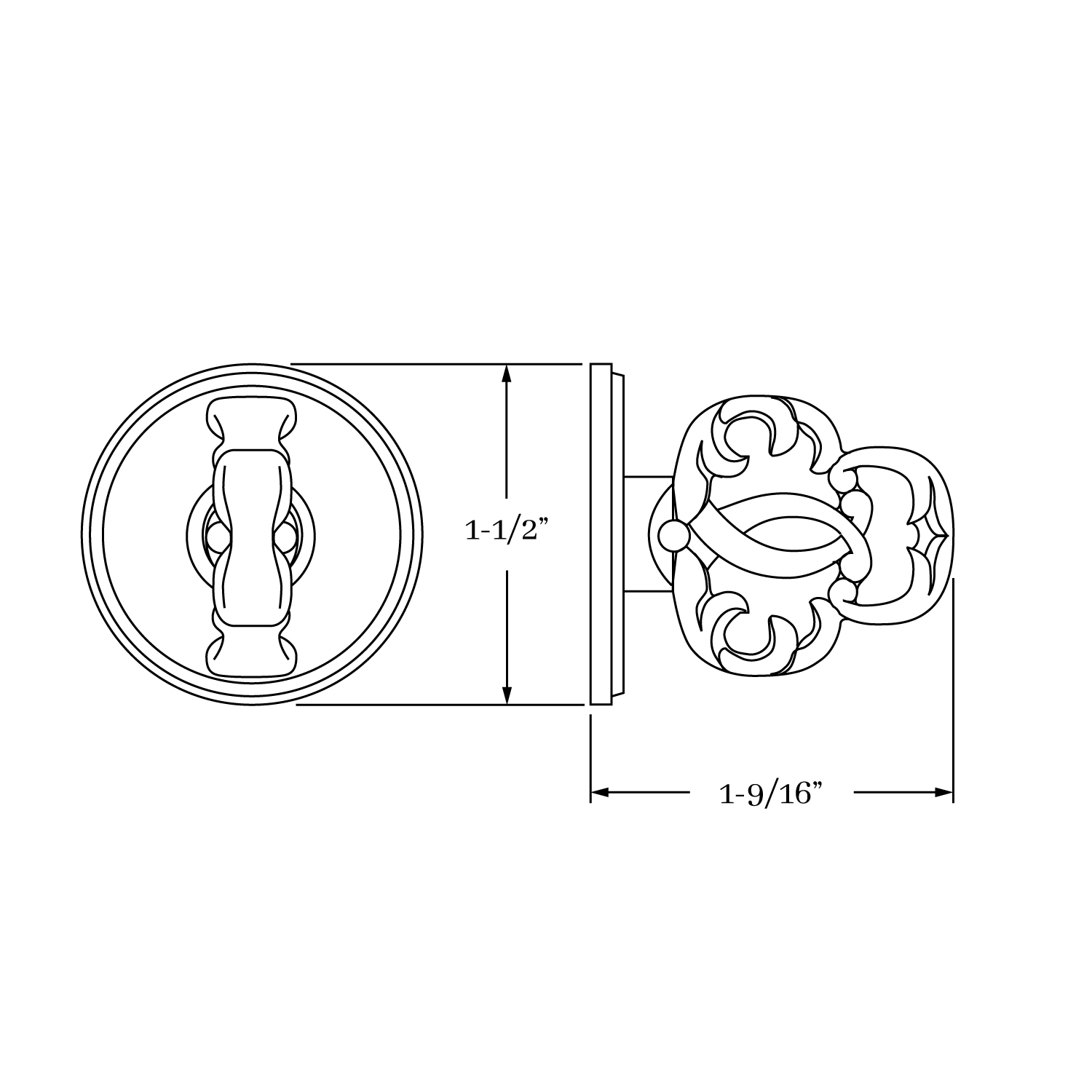 8579 Hyde Park Mortise Bolt