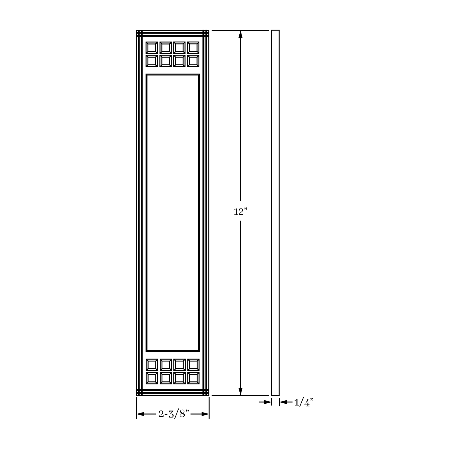 8682 Arts & Crafts Push Plate