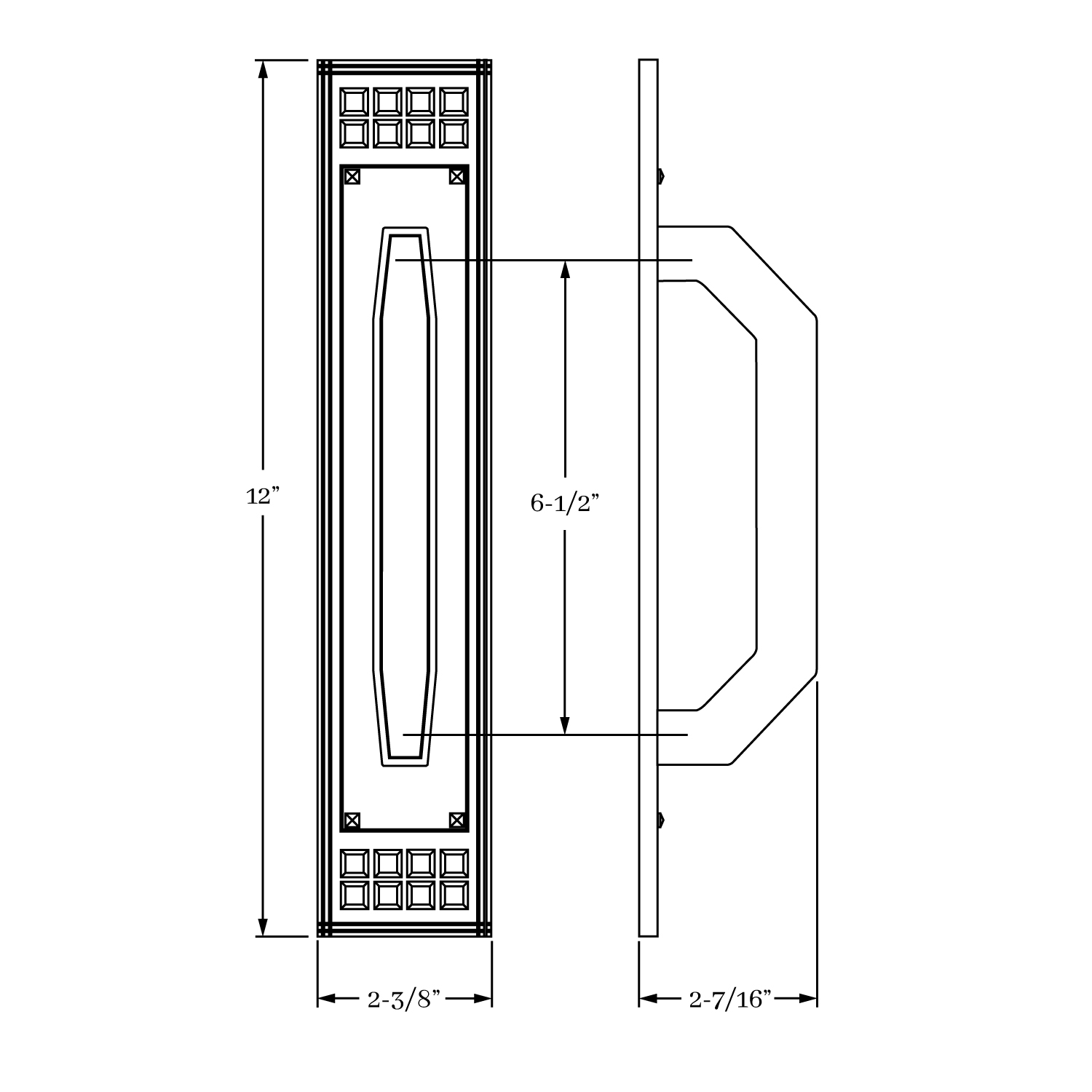 8685 Arts & Crafts Pull Plate