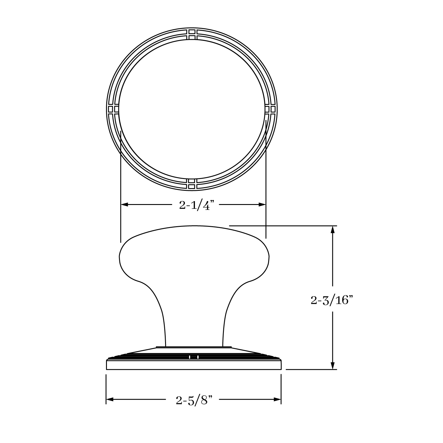 8720 Arts & Crafts Knob and Rose