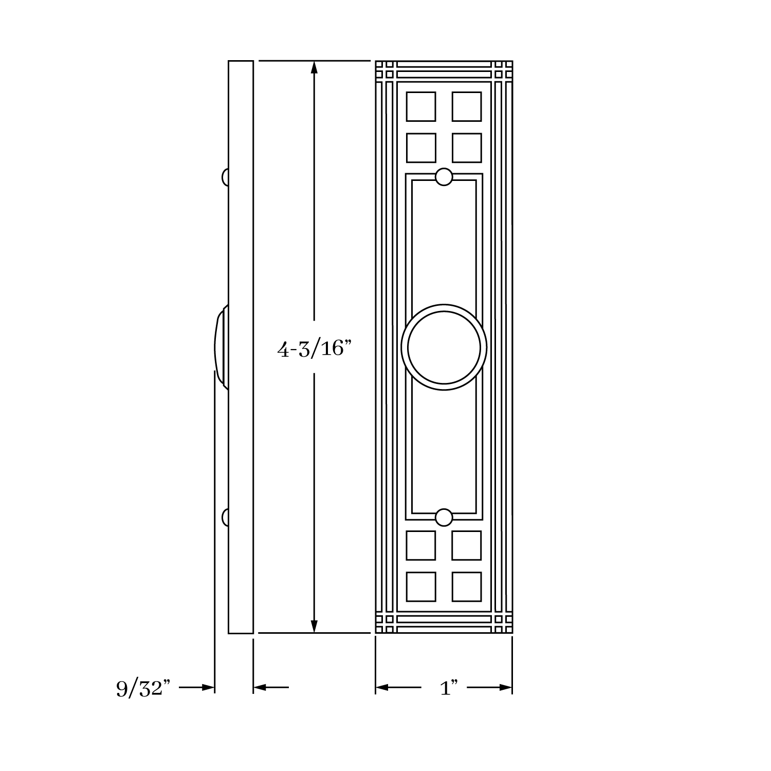 8783 Arts & Crafts Doorbell Escutcheon