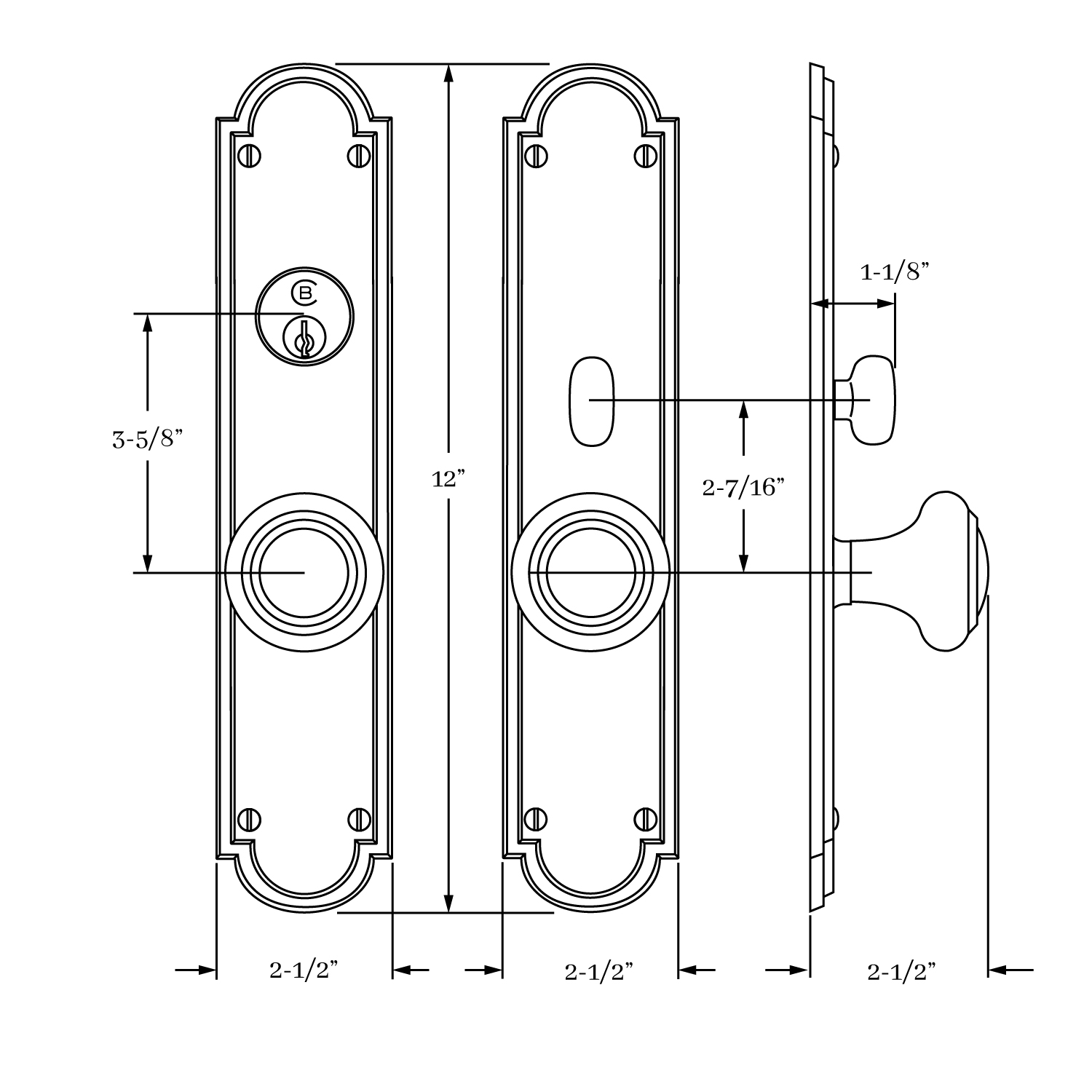 8810 Montana Entrance Knob Set