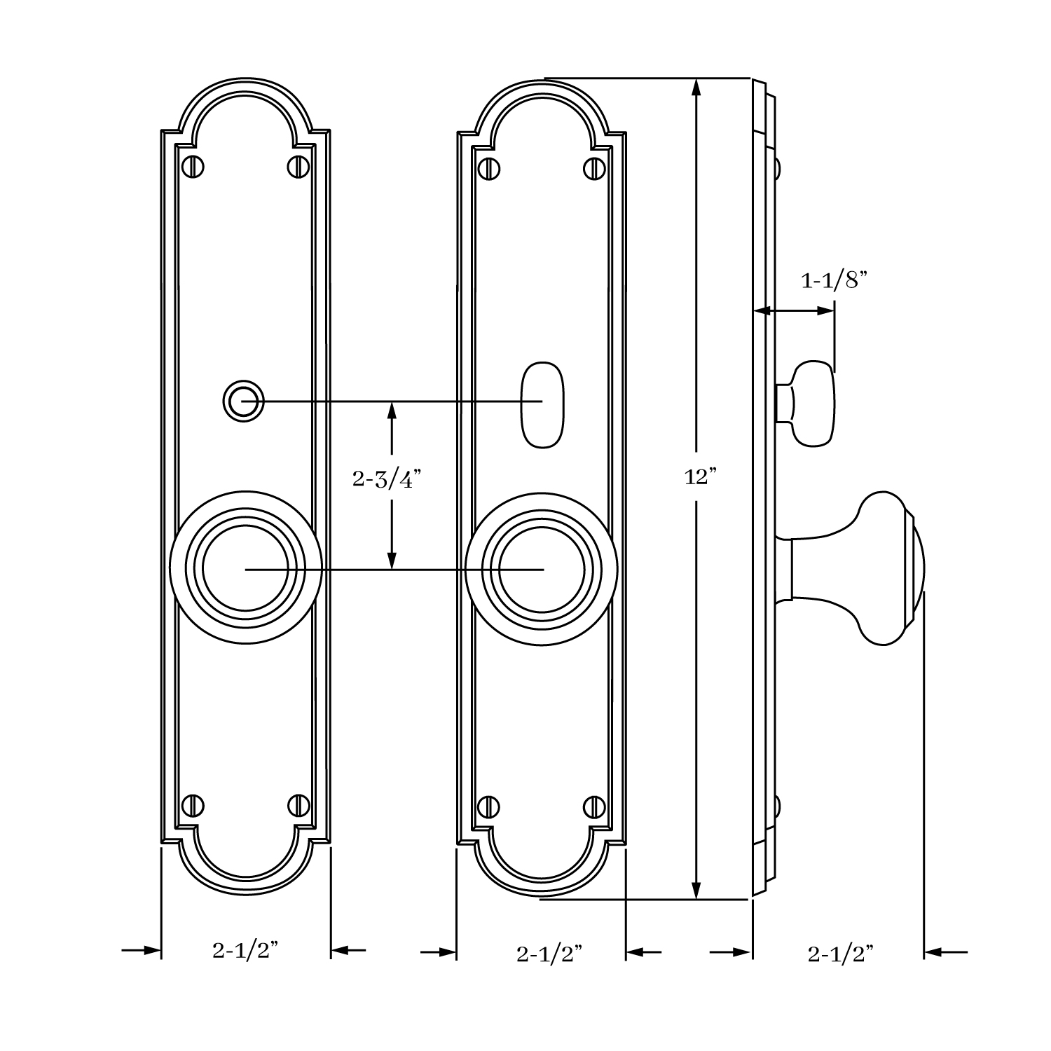 8827 Montana Knob and Escutcheon