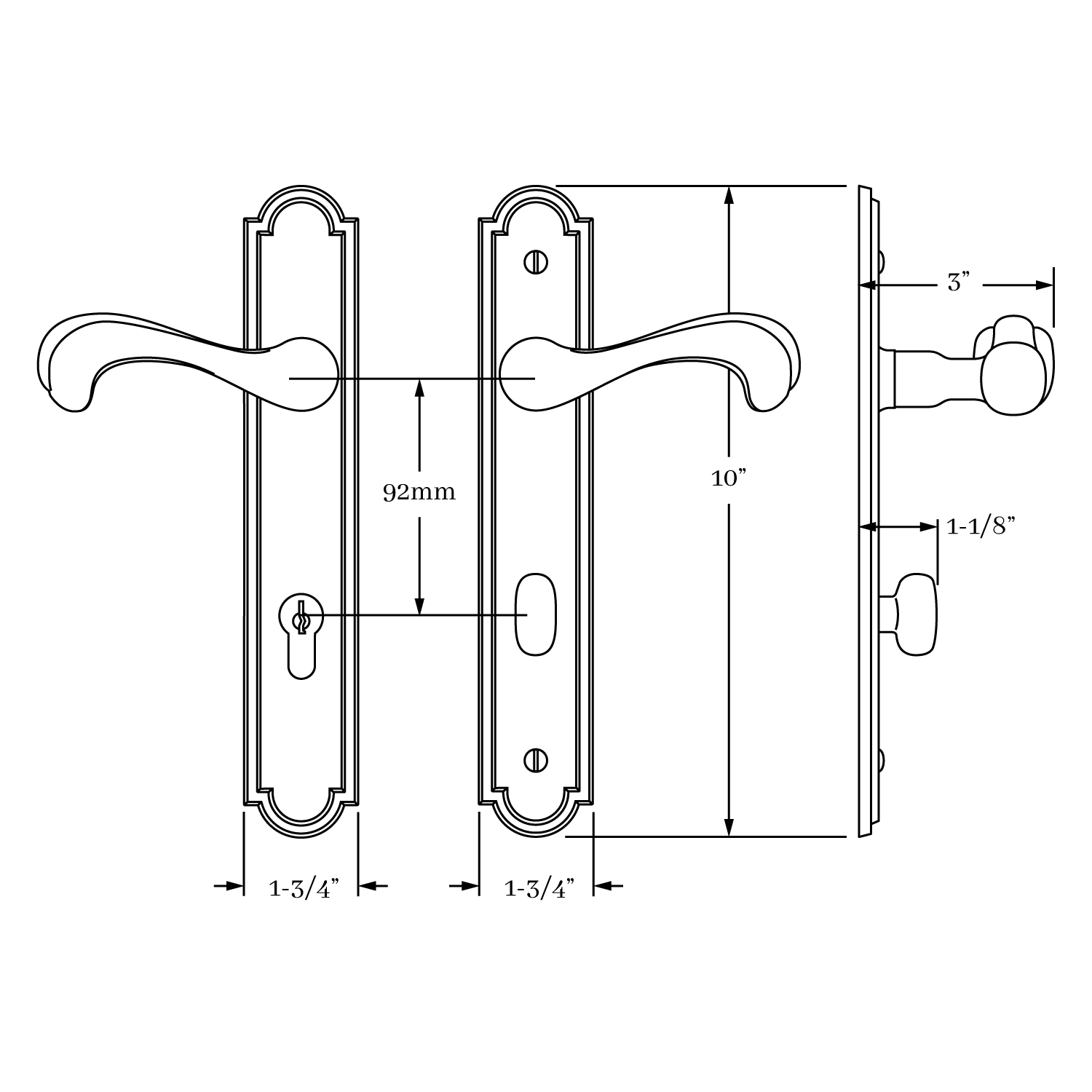 8850 Montana Multi Point Set<br>Euro Profile