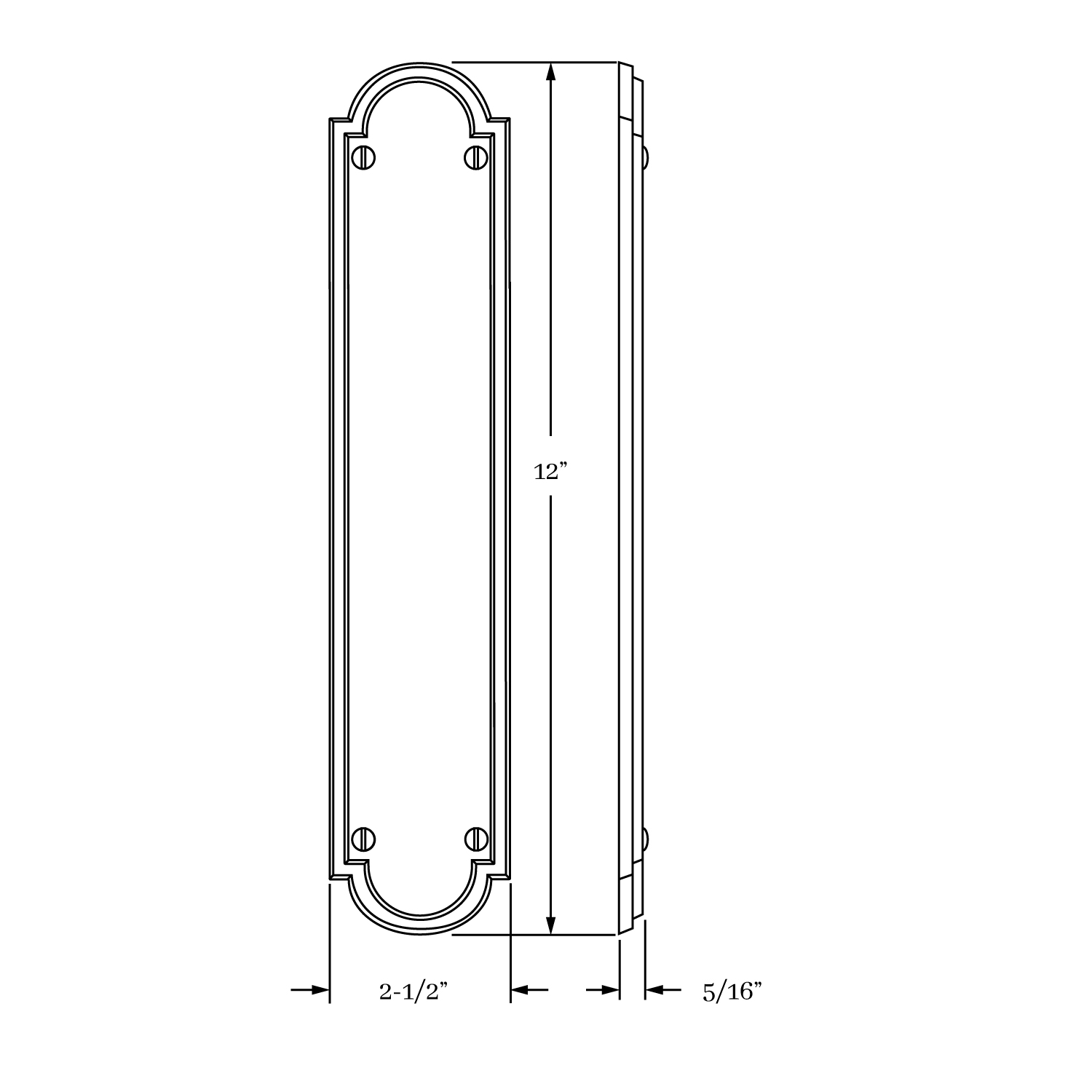 8882 Montana Push Plate