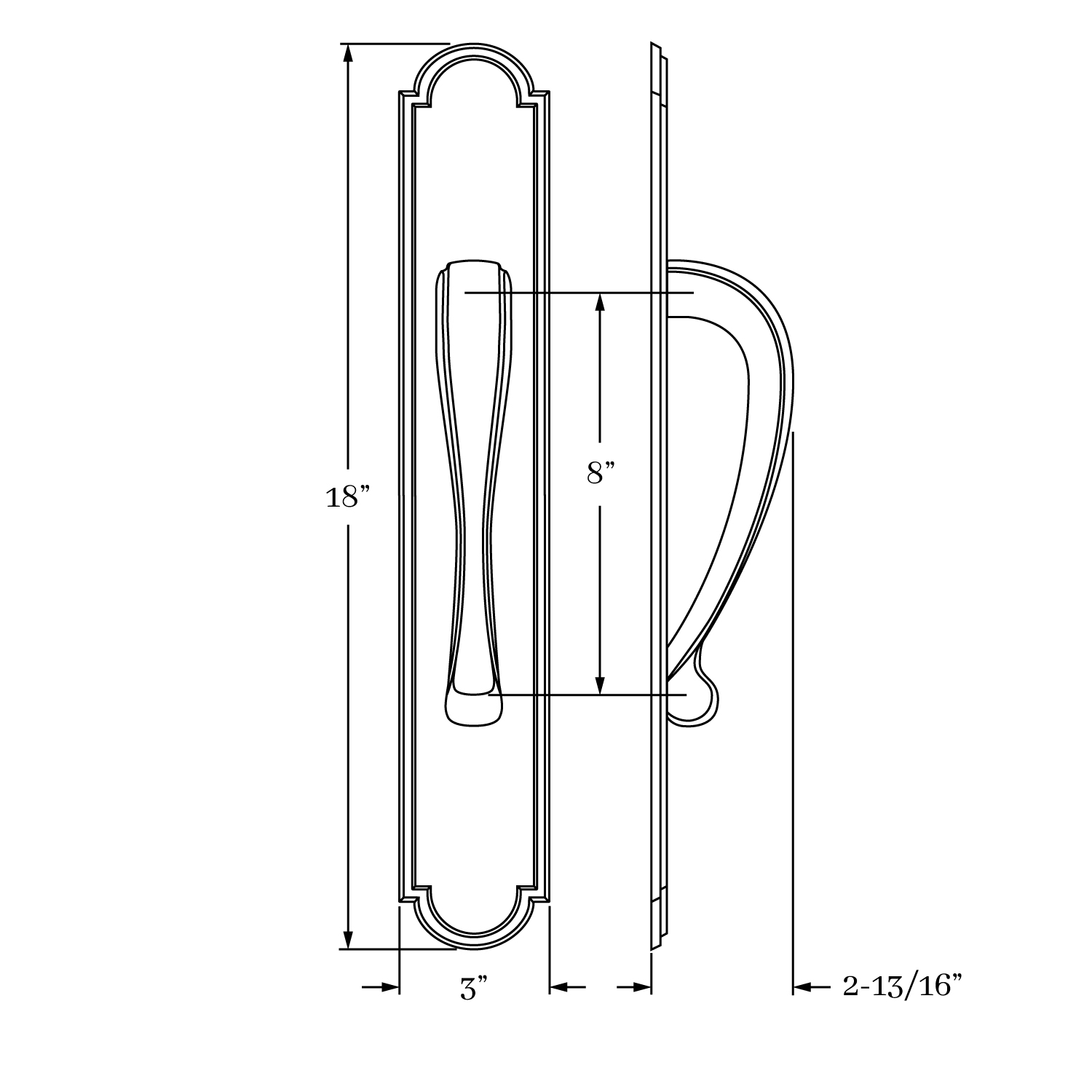 8886 Montana Pull Plate