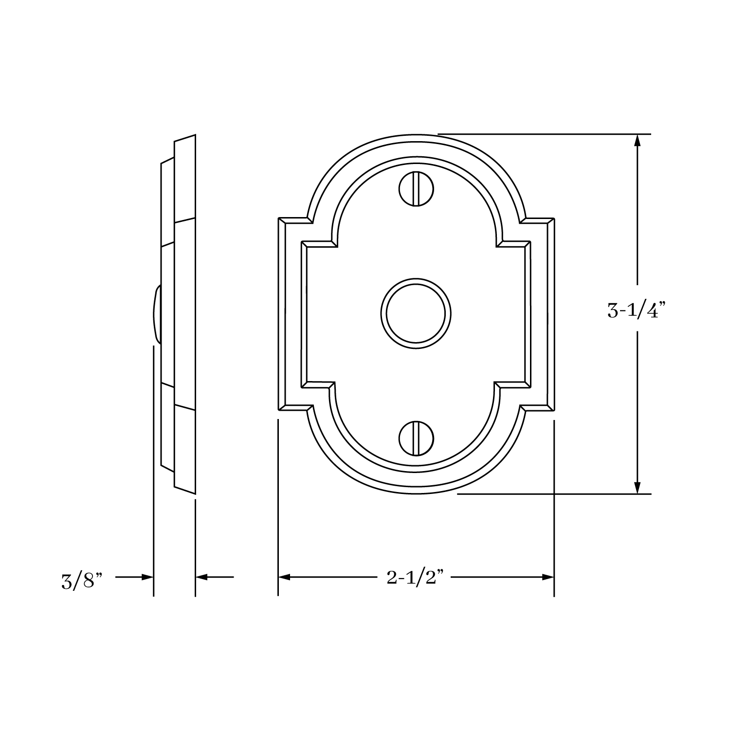 8983 Montana Doorbell Escutcheon