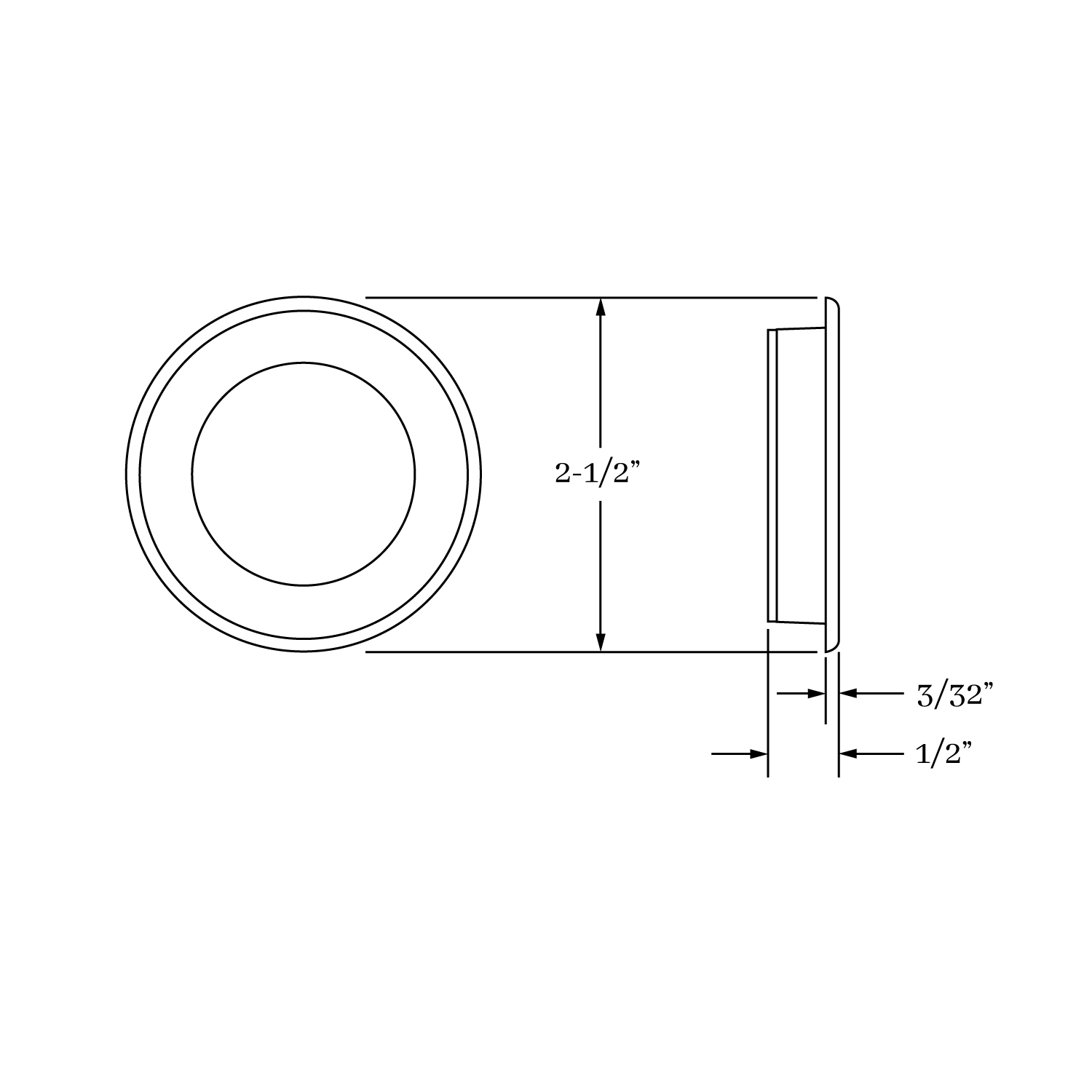 9715 Flush Pulls Round Flush Pull