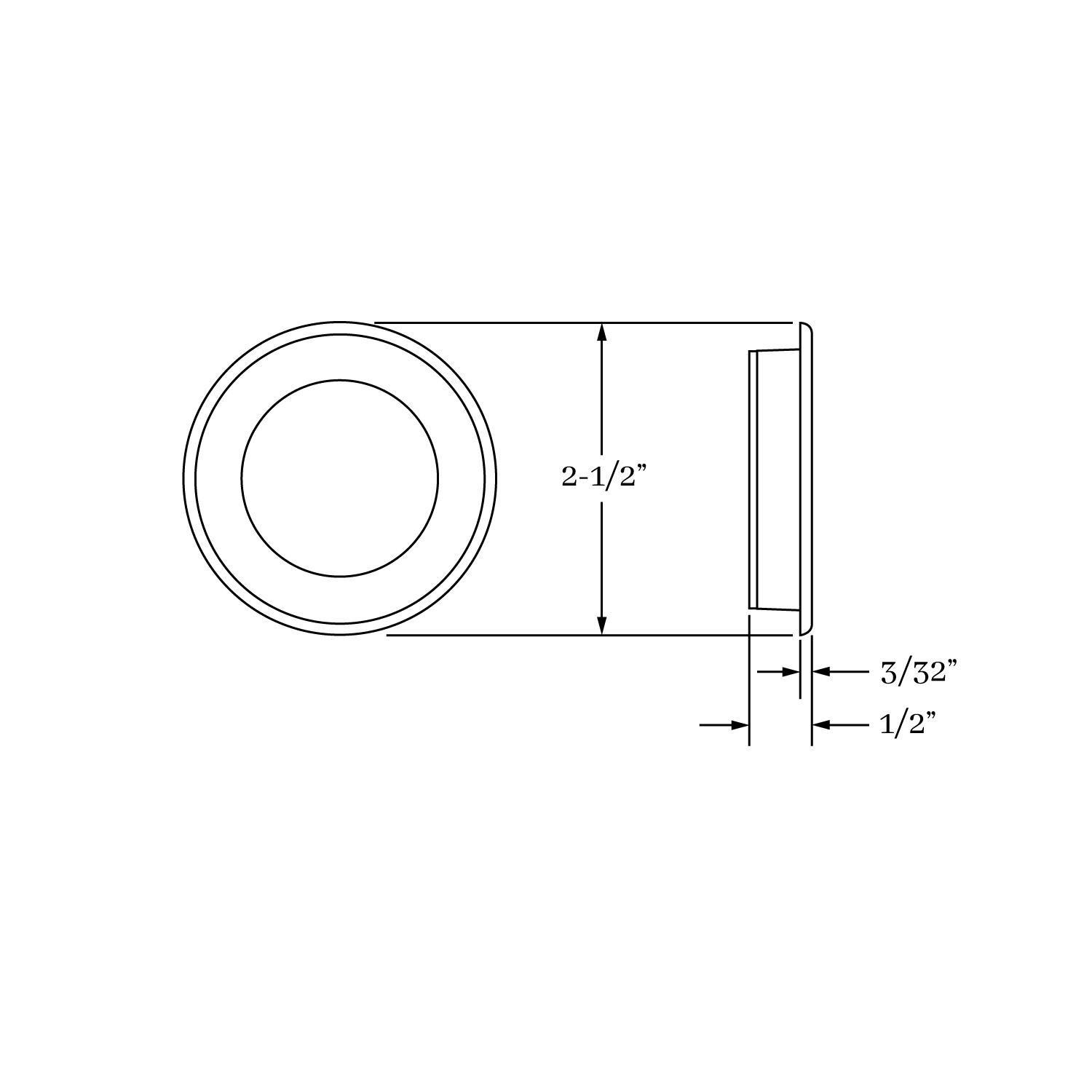 9725 Flush Pulls Round Flush Pull