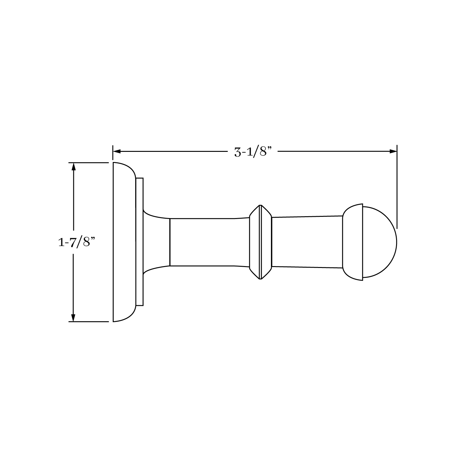 9745 Accessories Wall Mount Door Stop