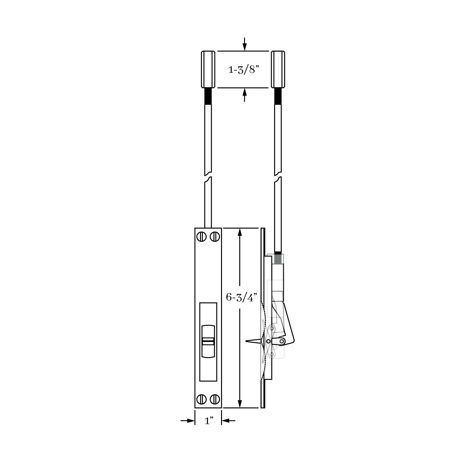 9955 Accessories Flush Bolt